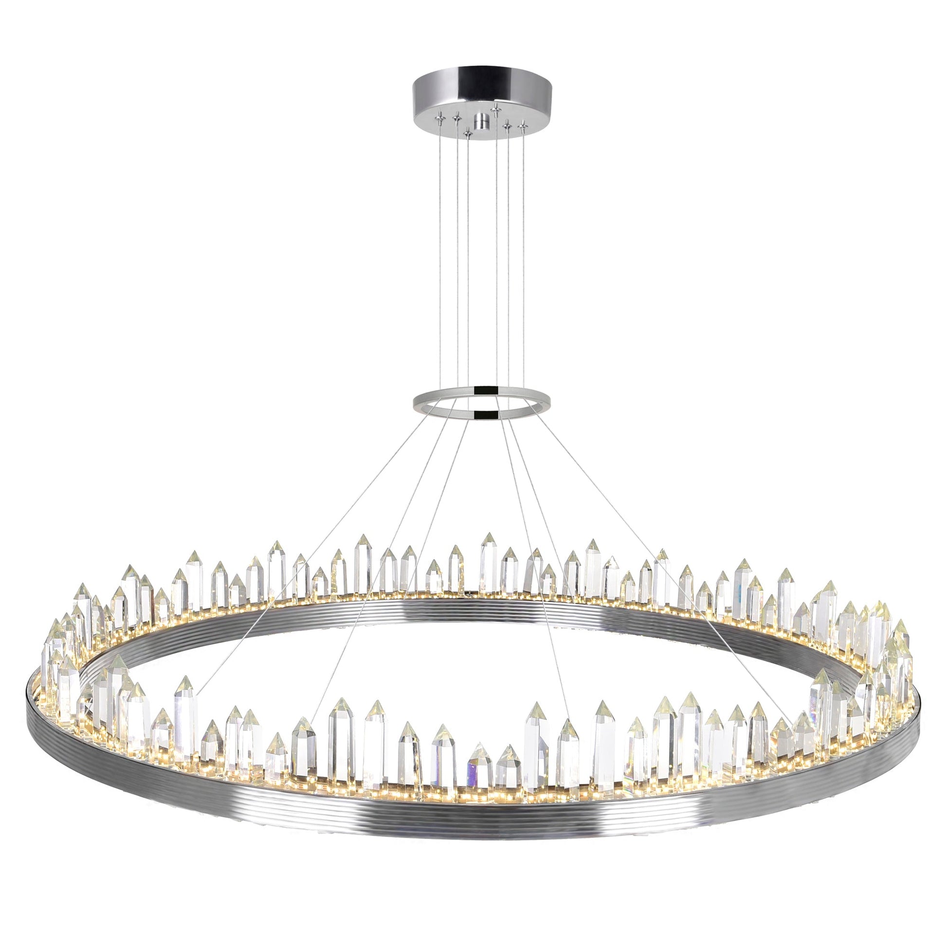 Agassiz LED Chandelier With Polished Nickel Finish - CWI Lighting