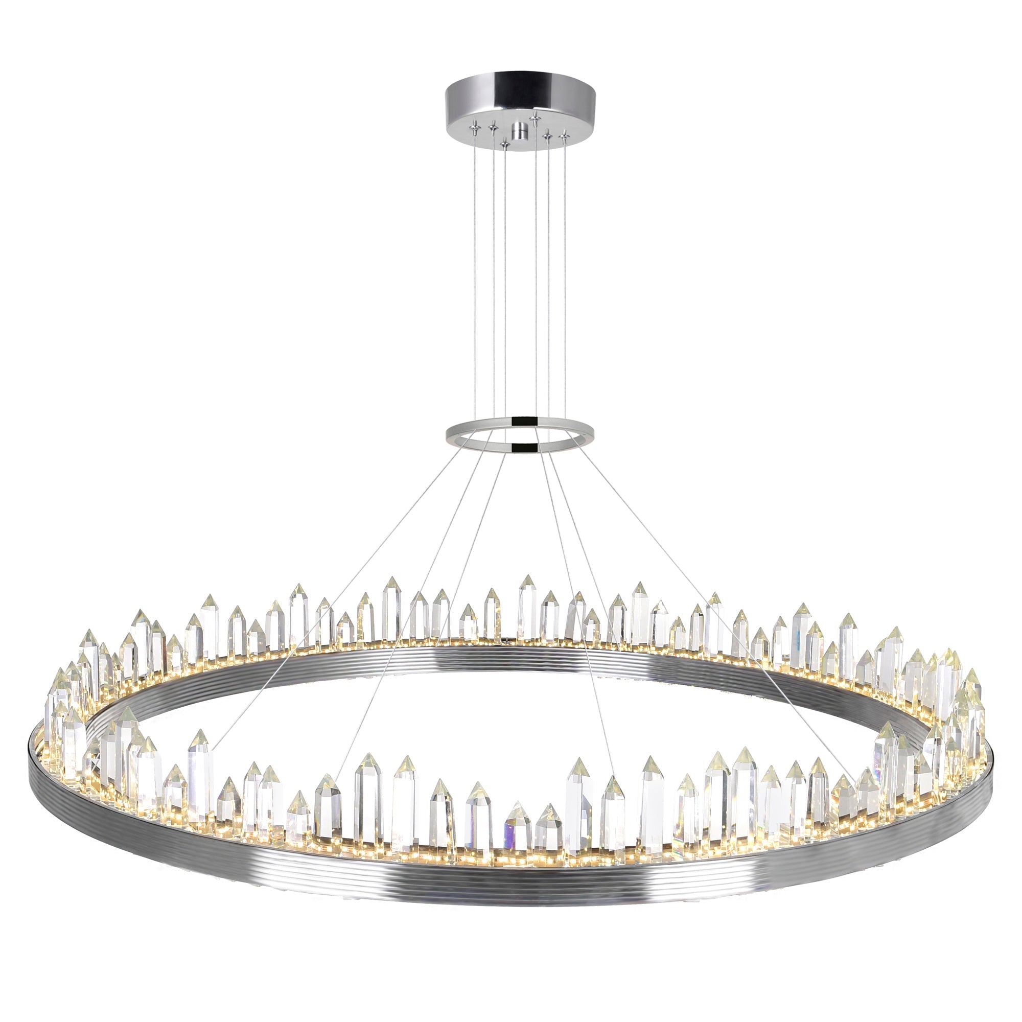 Agassiz LED Chandelier With Polished Nickel Finish - CWI Lighting