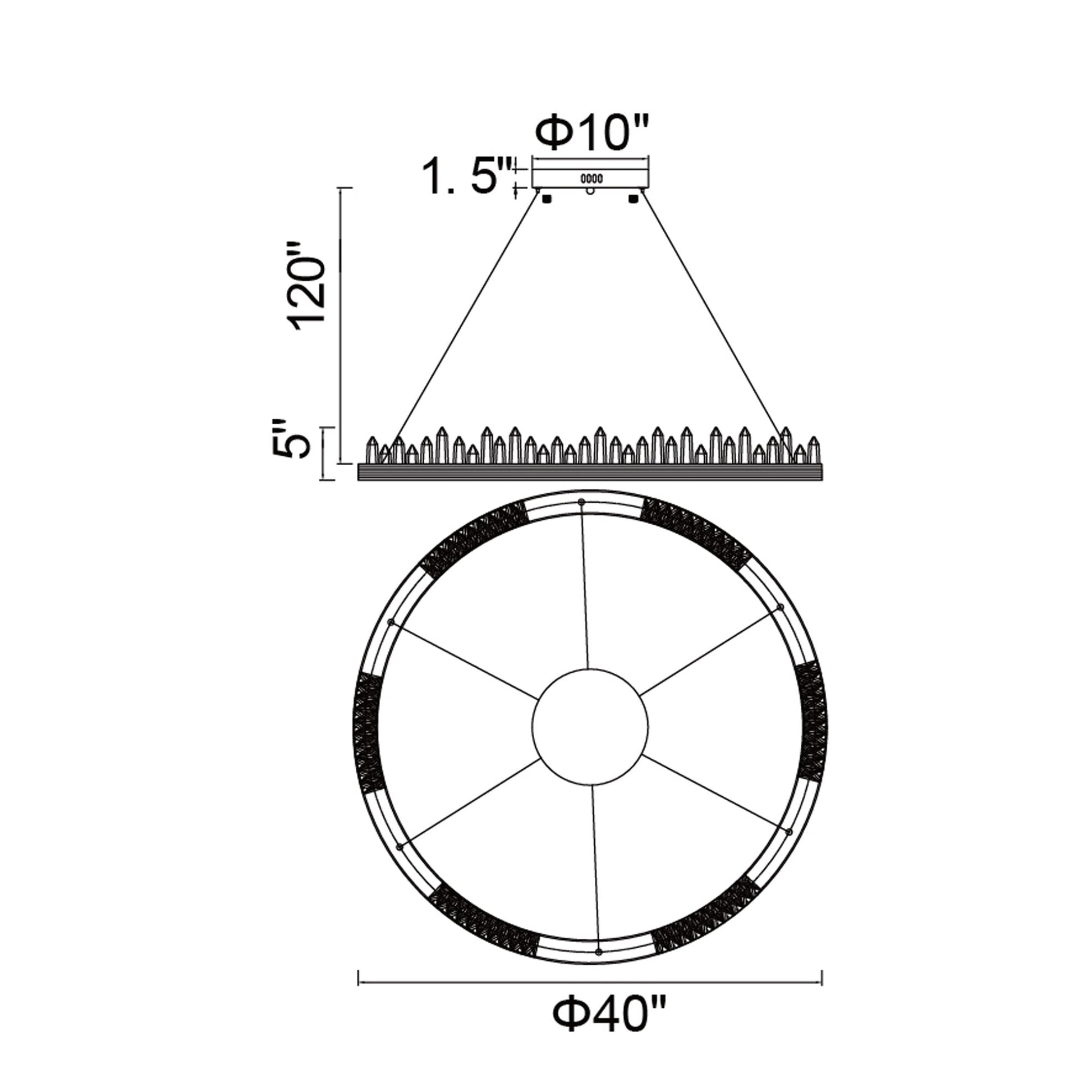 Agassiz LED Chandelier With Polished Nickel Finish - CWI Lighting