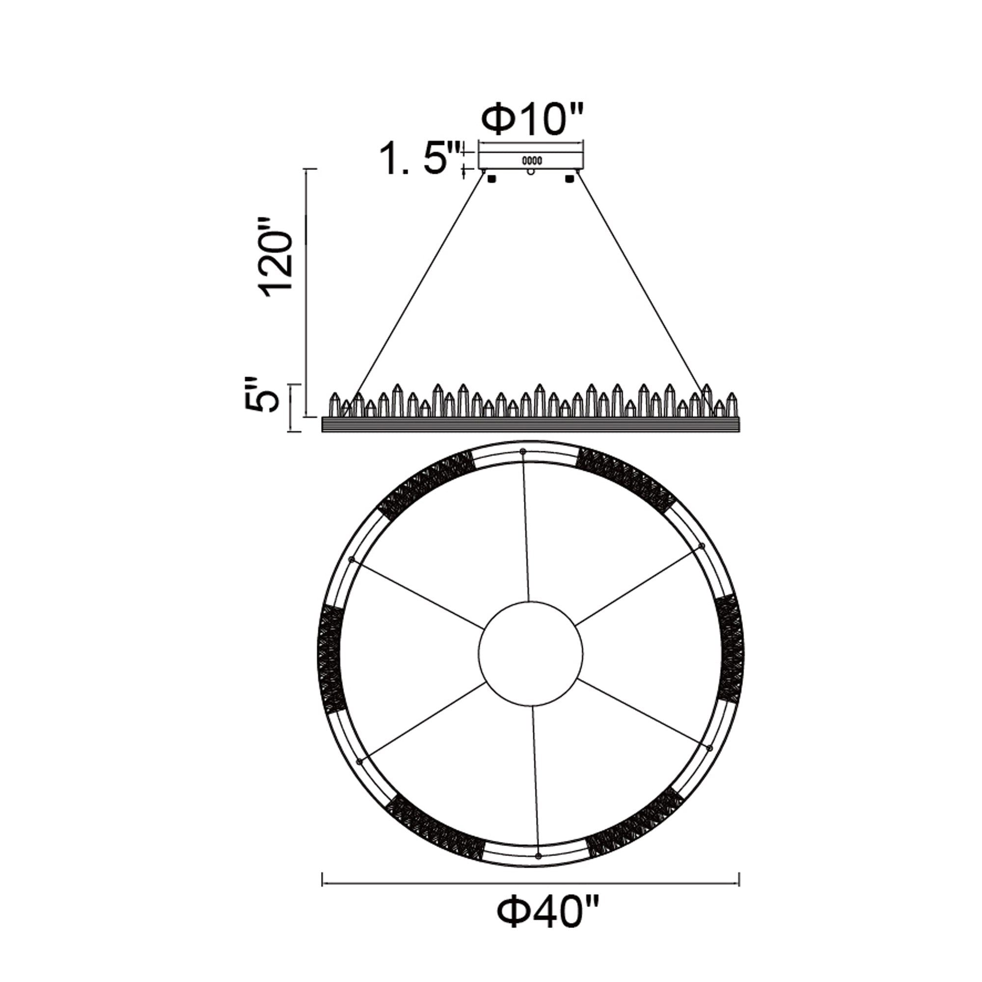 Agassiz LED Chandelier With Polished Nickel Finish - CWI Lighting