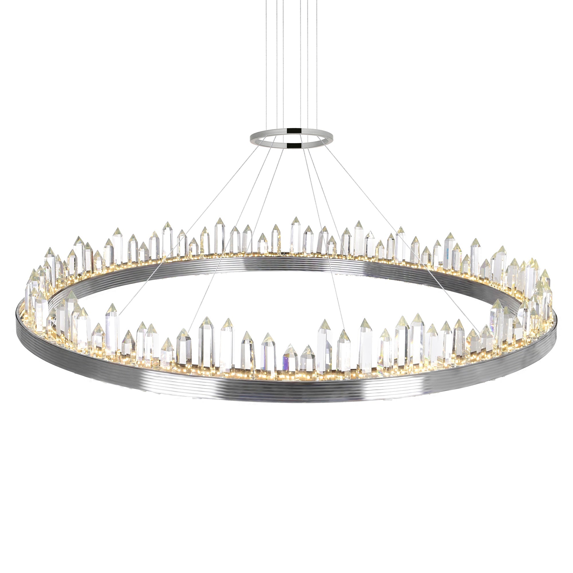 Agassiz LED Chandelier With Polished Nickel Finish - CWI Lighting