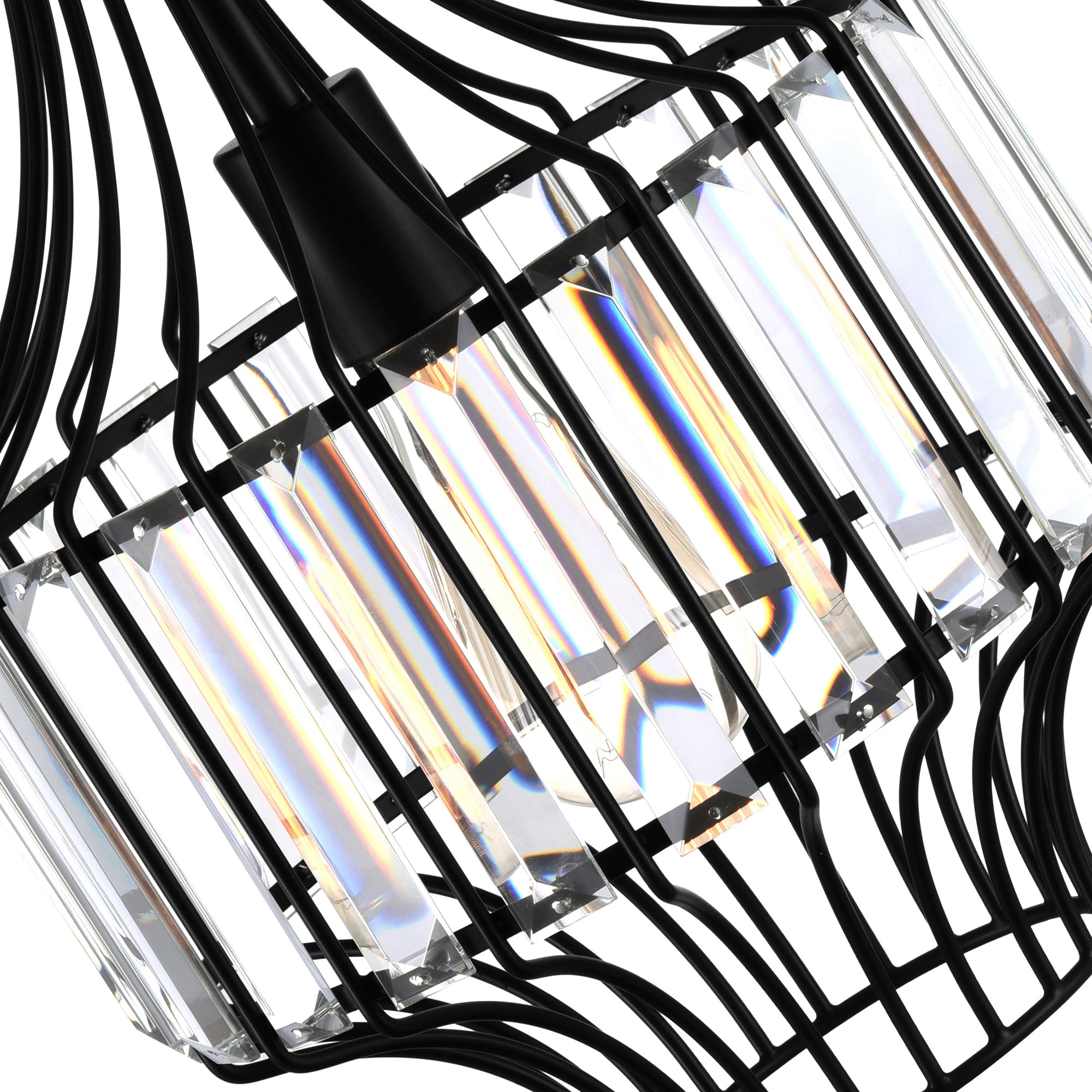 Alethia 1 Light Black Pendant - CWI Lighting