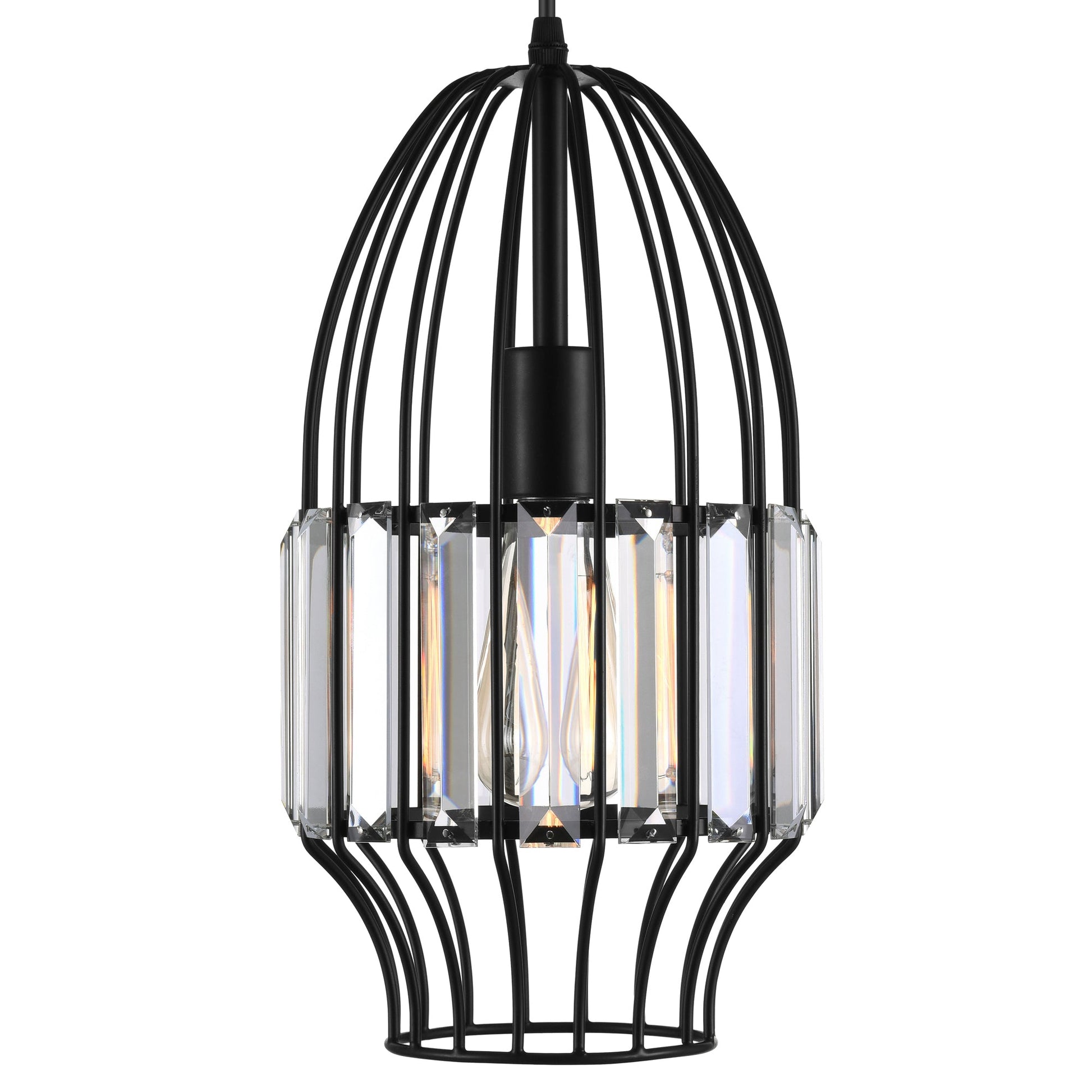 Alethia 1 Light Down Mini Pendant With Black Finish - CWI Lighting