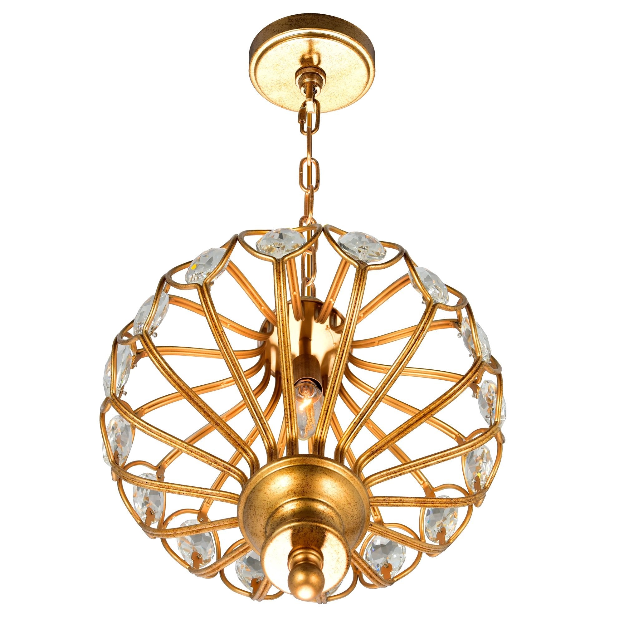 Altair 1 Light Antique Bronze Chandelier - CWI Lighting