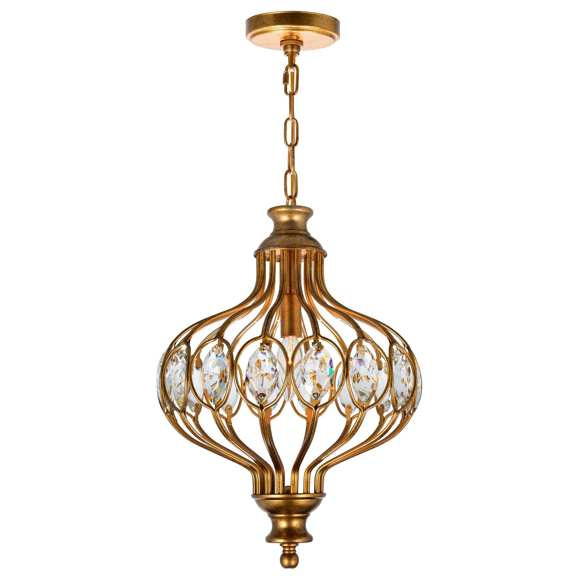 Altair 1 Light Antique Bronze Chandelier - CWI Lighting