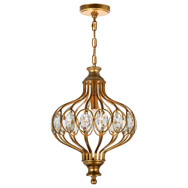 Altair 1 Light Antique Bronze Chandelier - CWI Lighting