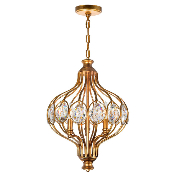 Altair 3 Light Antique Bronze Chandelier - CWI Lighting