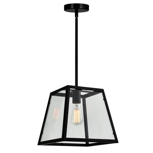 Alyson 1 Light Black Mini Pendant - CWI Lighting
