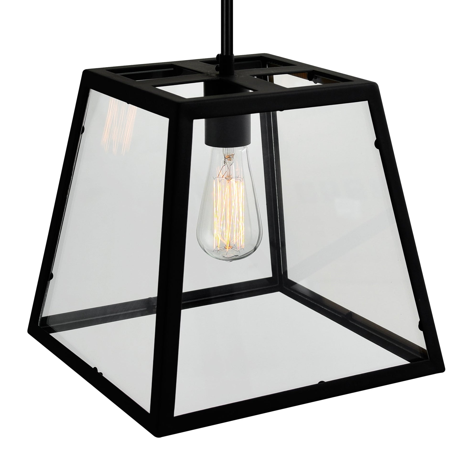 Alyson 1 Light Black Mini Pendant - CWI Lighting