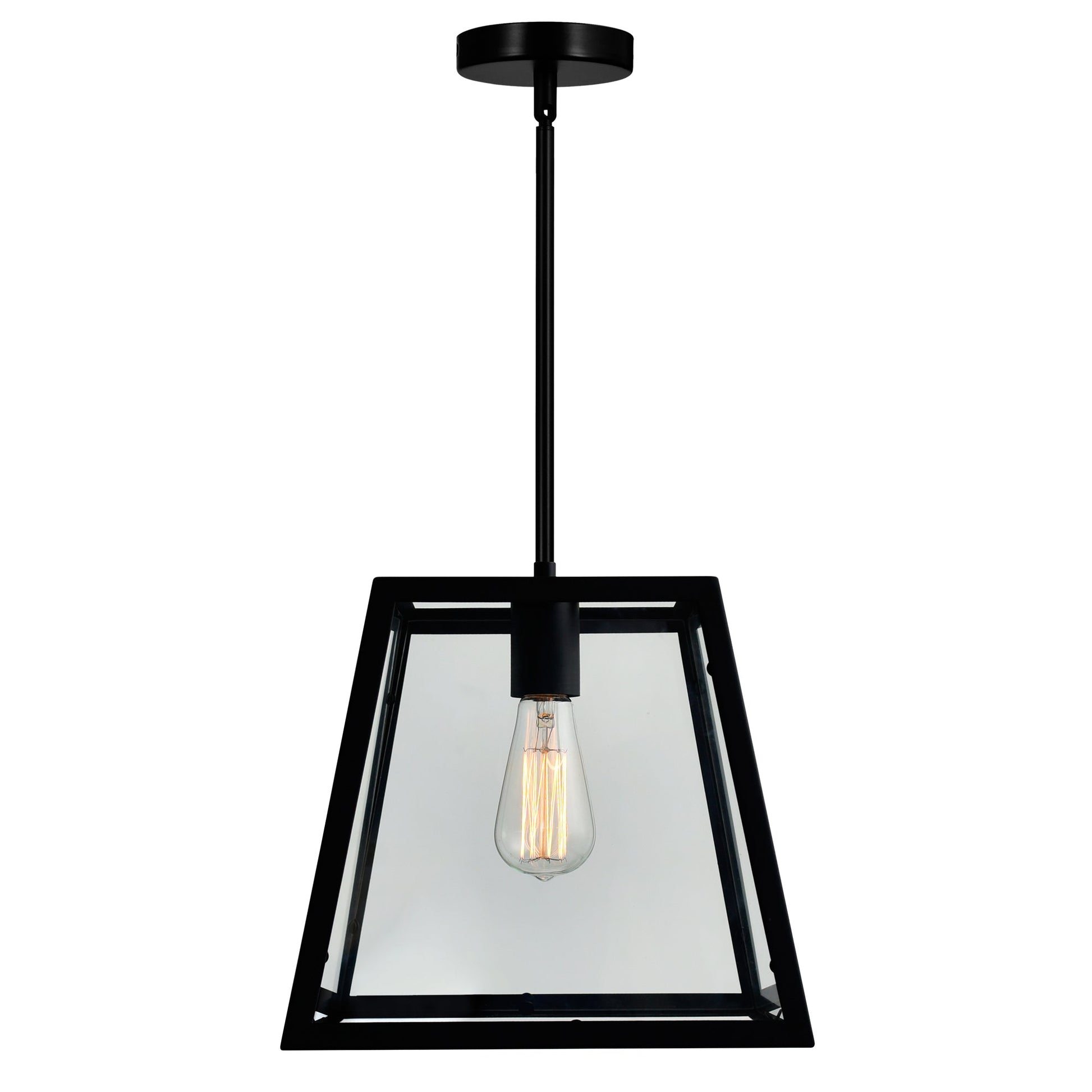 Alyson 1 Light Black Mini Pendant - CWI Lighting