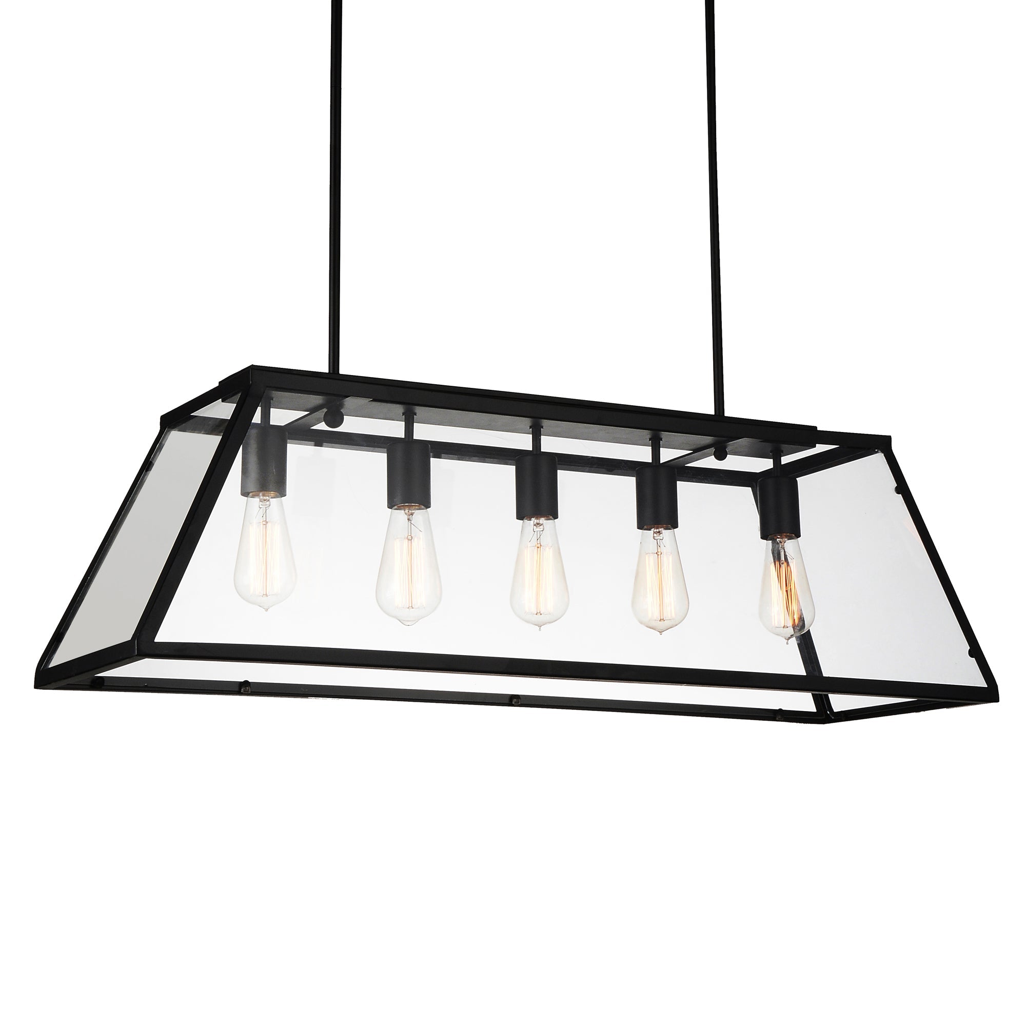 Alyson 5 Light Black Chandelier - CWI Lighting