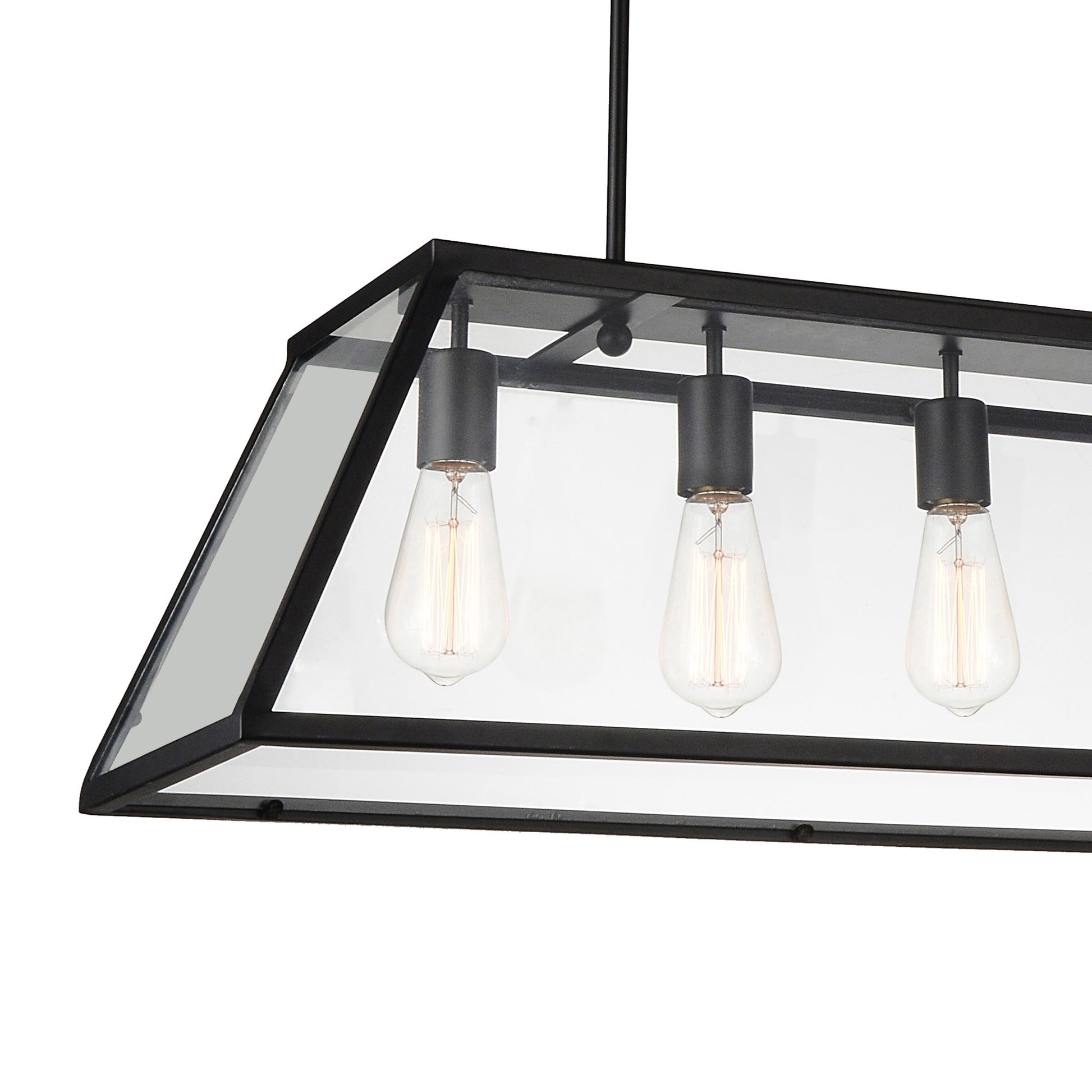 Alyson 6 Light Black Chandelier - CWI Lighting