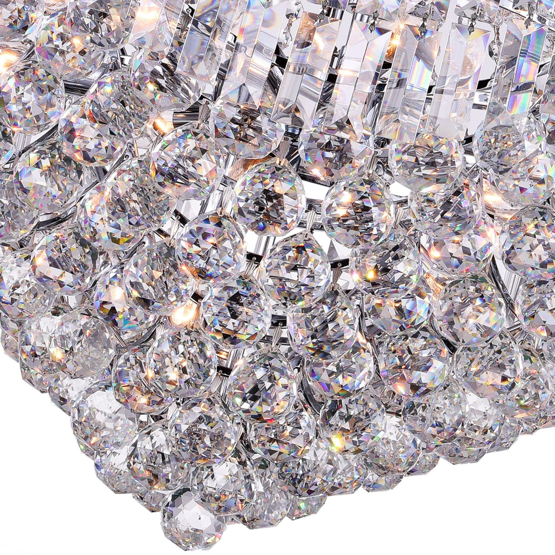 Amanda 15 Light Down Chandelier With Chrome Finish - CWI Lighting