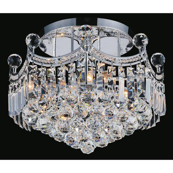 Amanda 6 Light Flush Mount With Chrome Finish - CWI Lighting