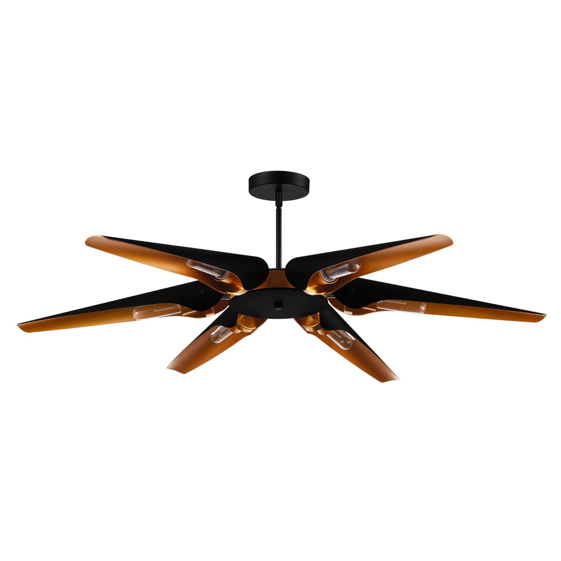 Amar 6 Light Matte Black Chandelier - CWI Lighting