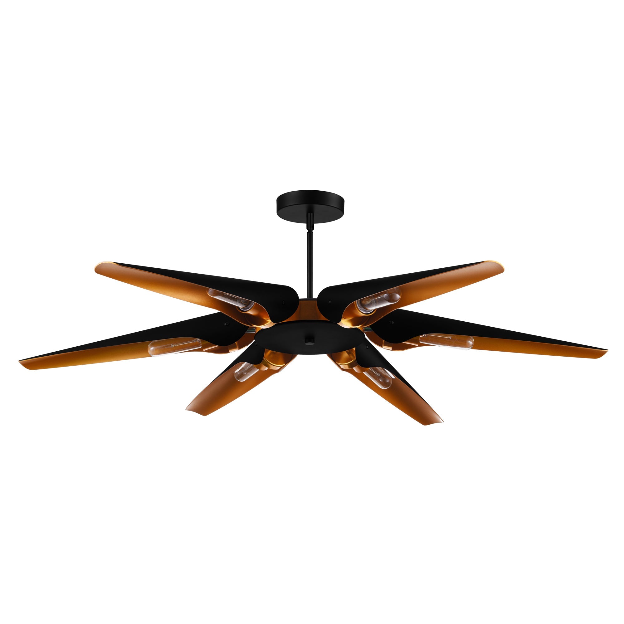 Amar 6 Light Matte Black Chandelier - CWI Lighting