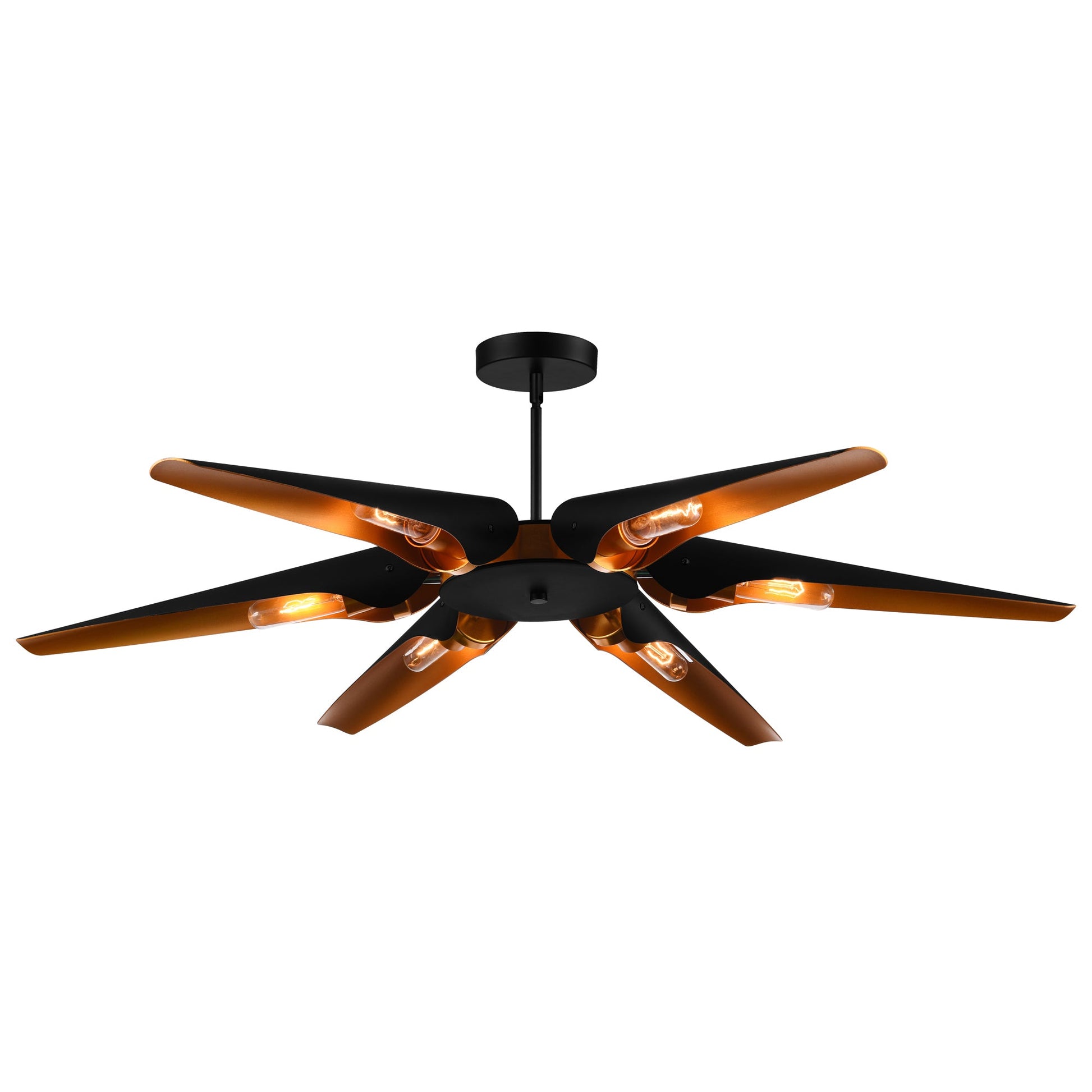 Amar 6 Light Matte Black Chandelier - CWI Lighting