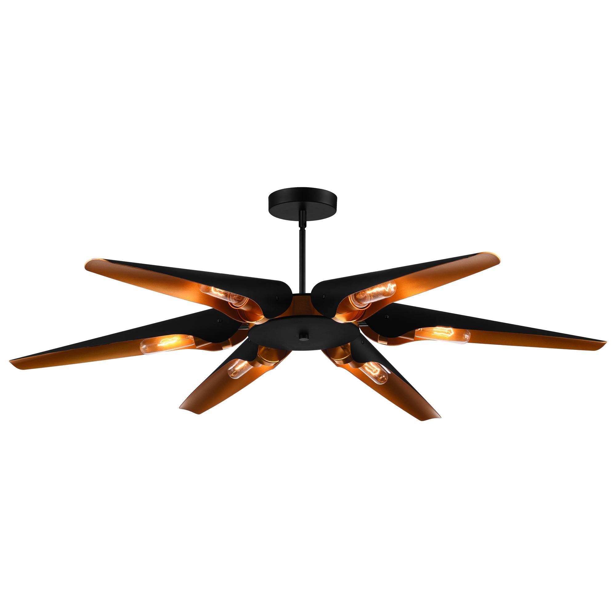 Amar 6 Light Matte Black Chandelier - CWI Lighting