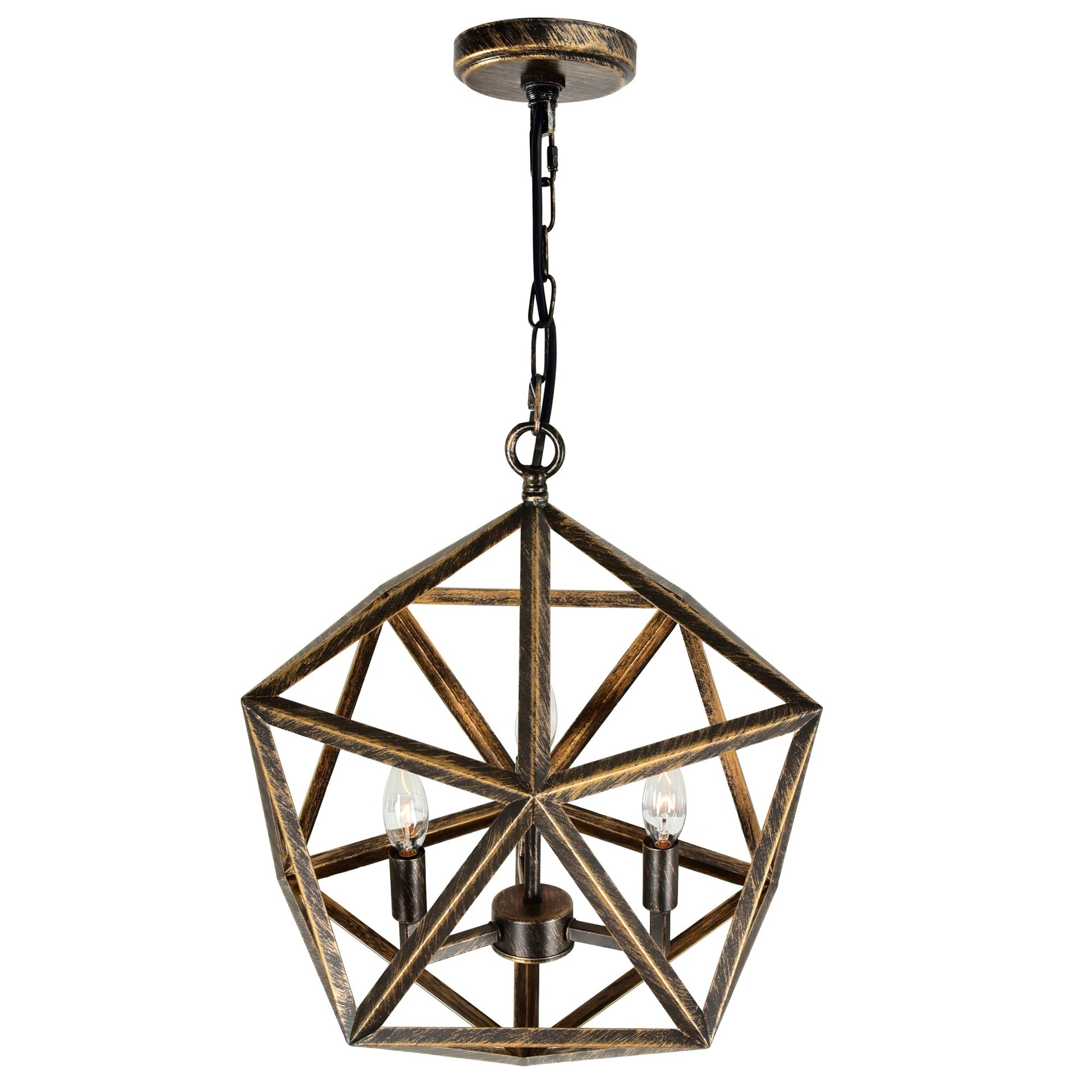 Amazon 3 Light Antique Forged Copper Pendant - CWI Lighting