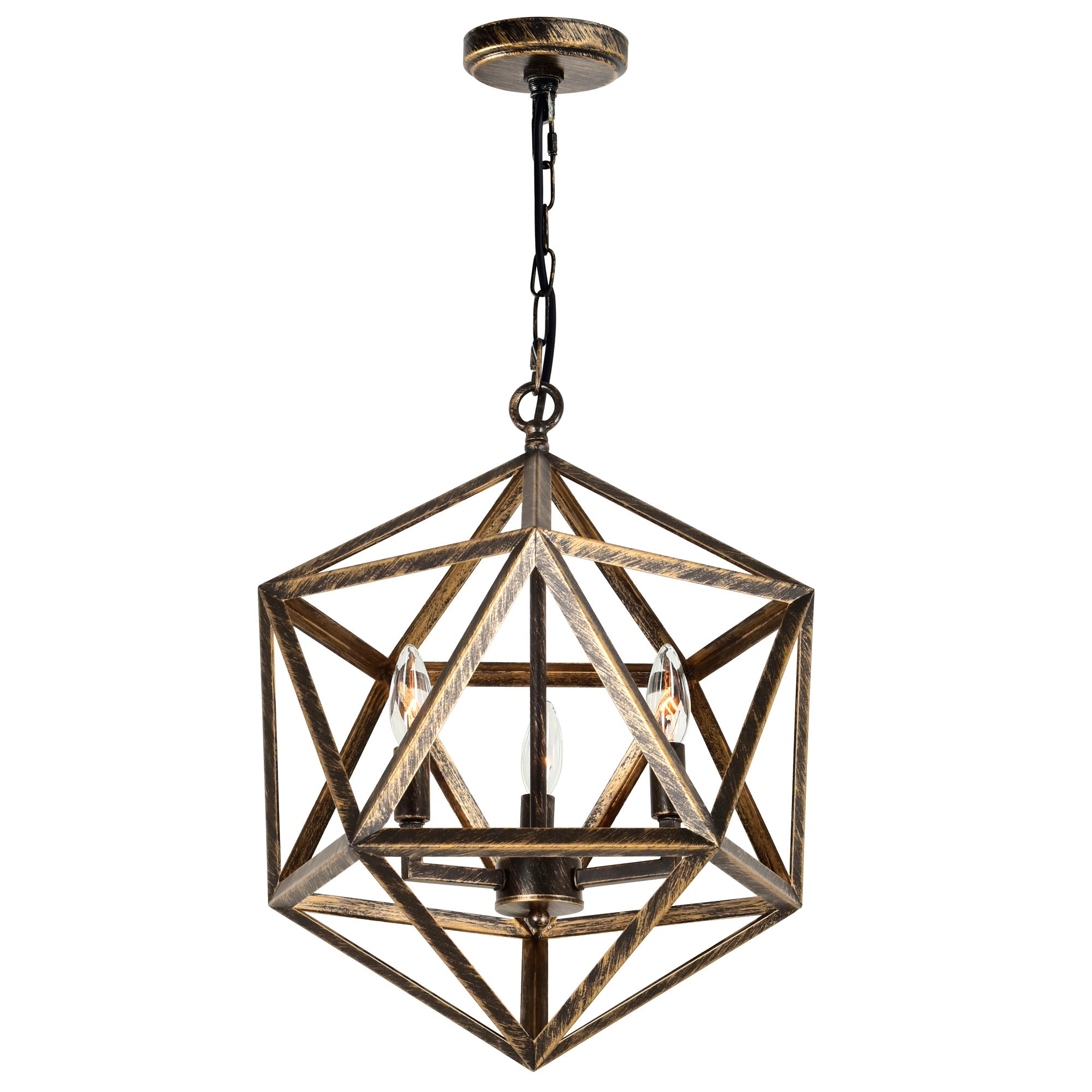Amazon 3 Light Antique Forged Copper Pendant - CWI Lighting