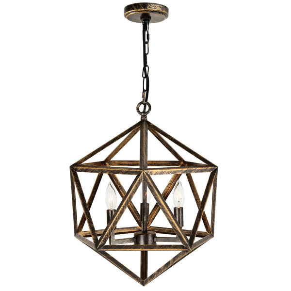 Amazon 3 Light Antique Forged Copper Pendant - CWI Lighting