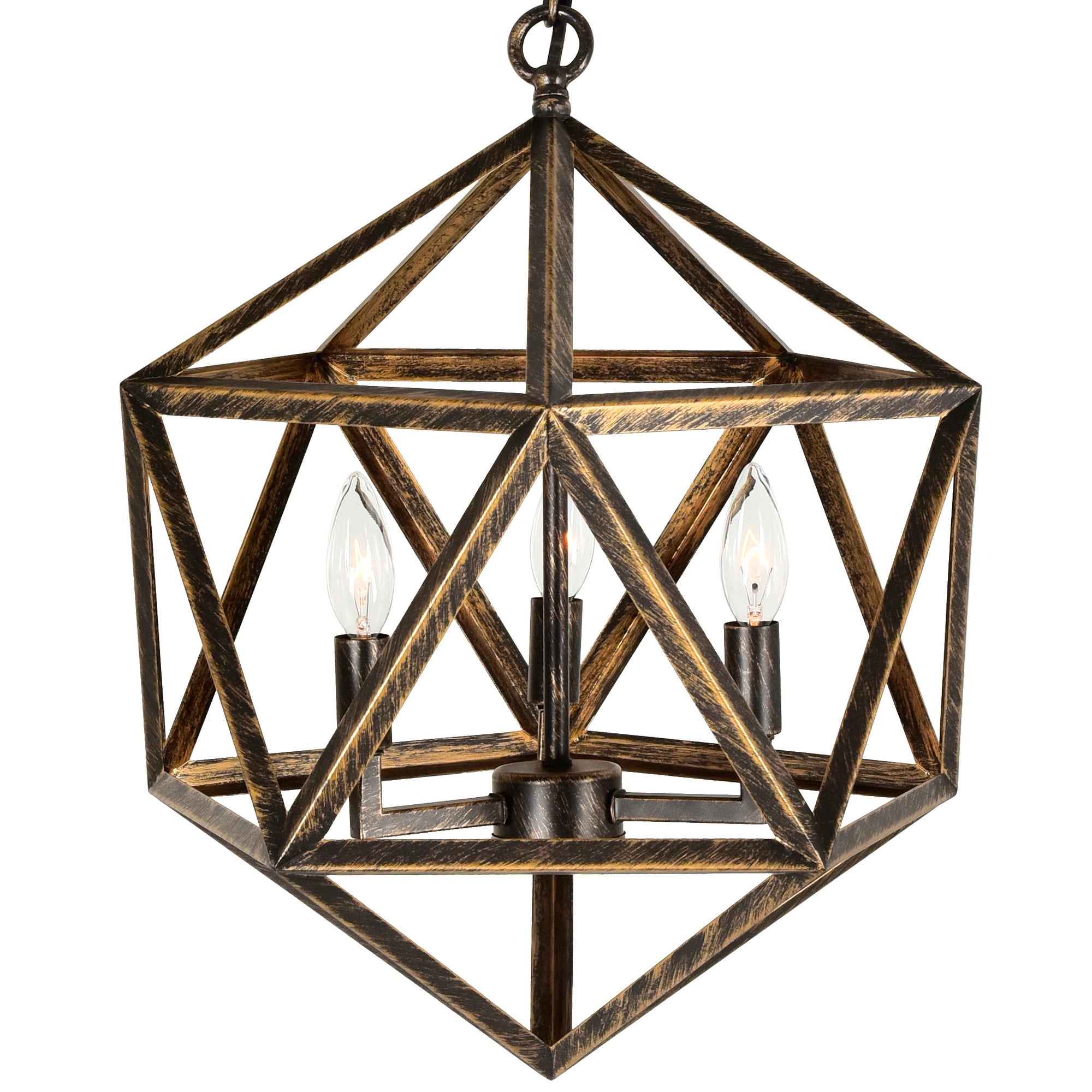 Amazon 3 Light Antique Forged Copper Pendant - CWI Lighting