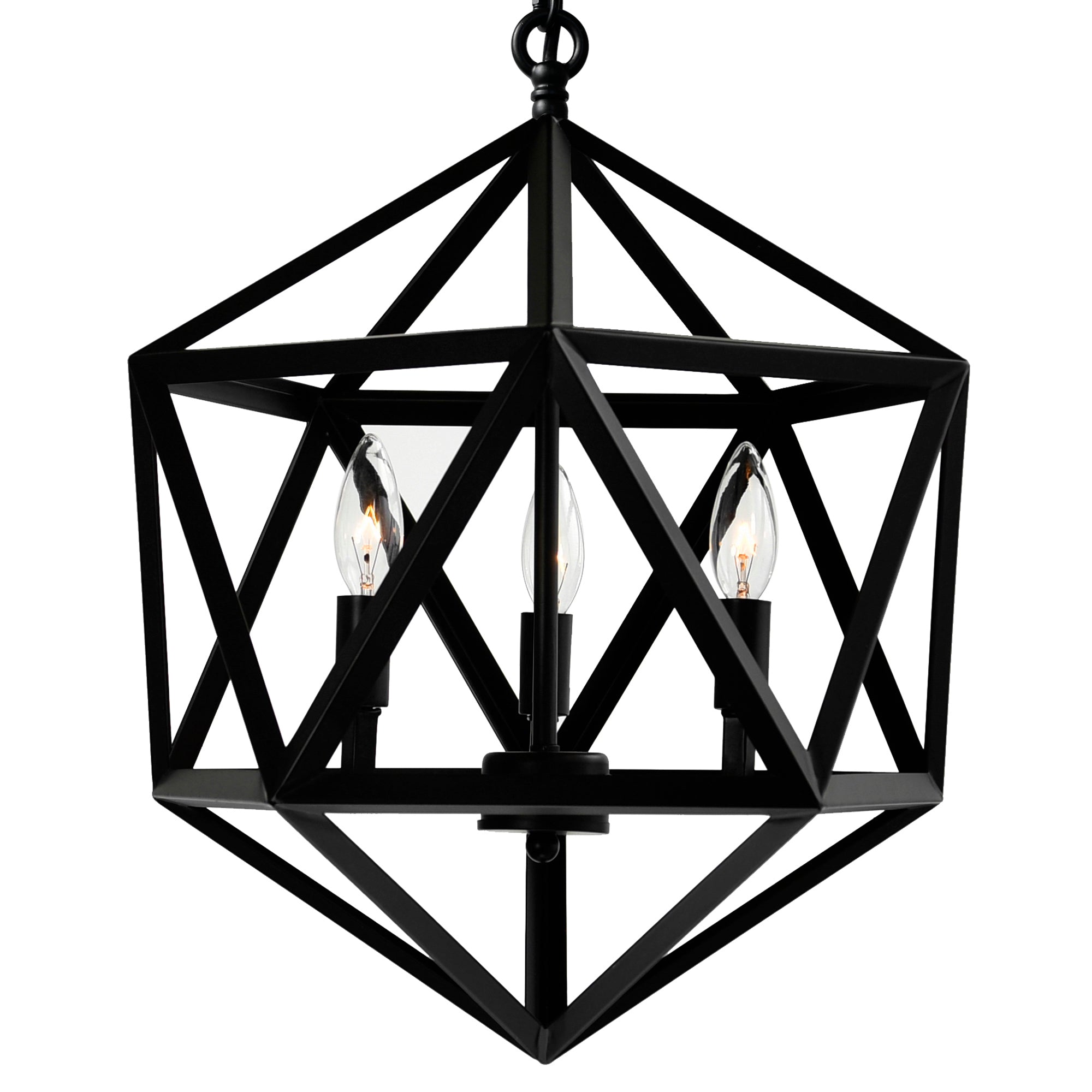 Amazon 3 Light Black Pendant - CWI Lighting