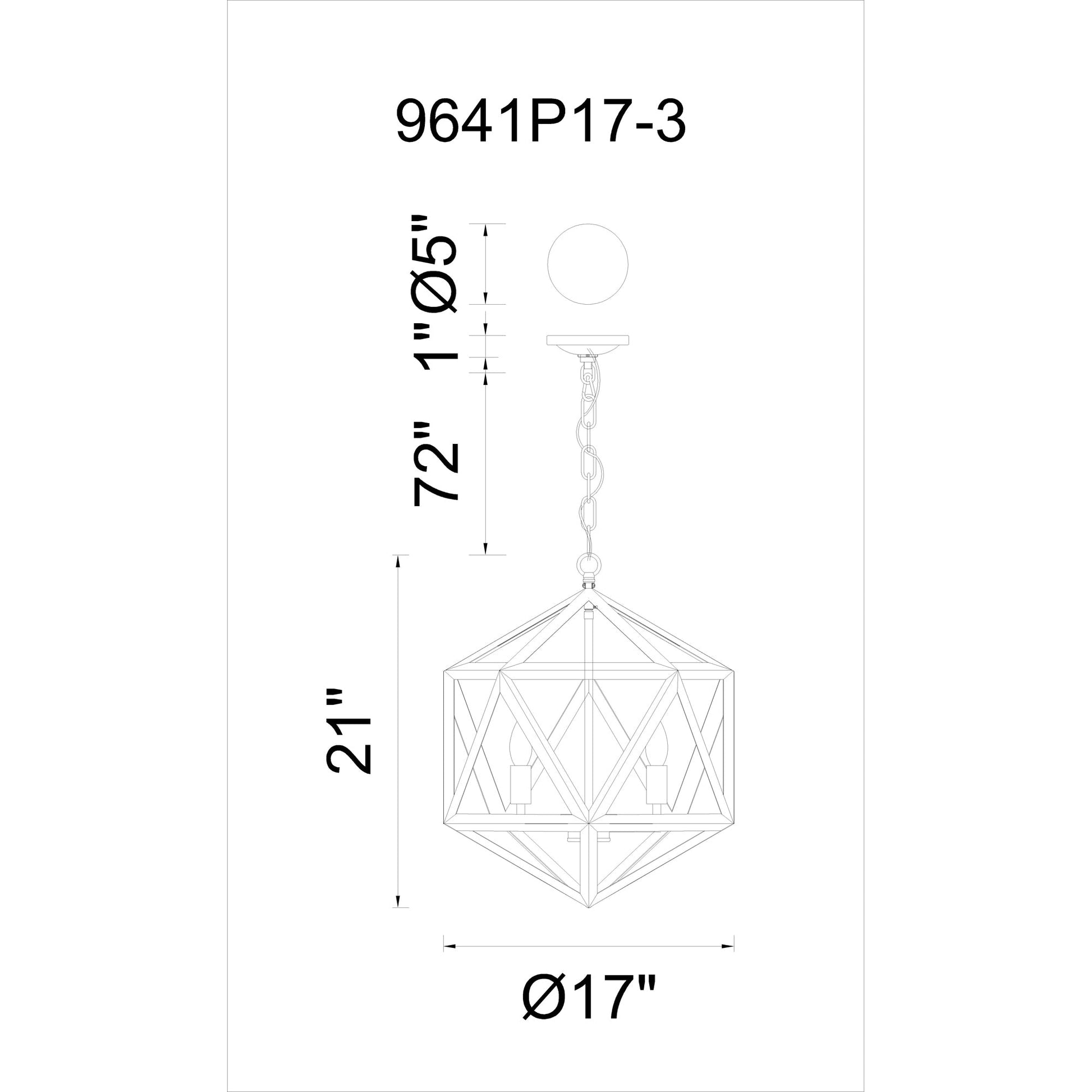 Amazon 3 Light Black Pendant - CWI Lighting