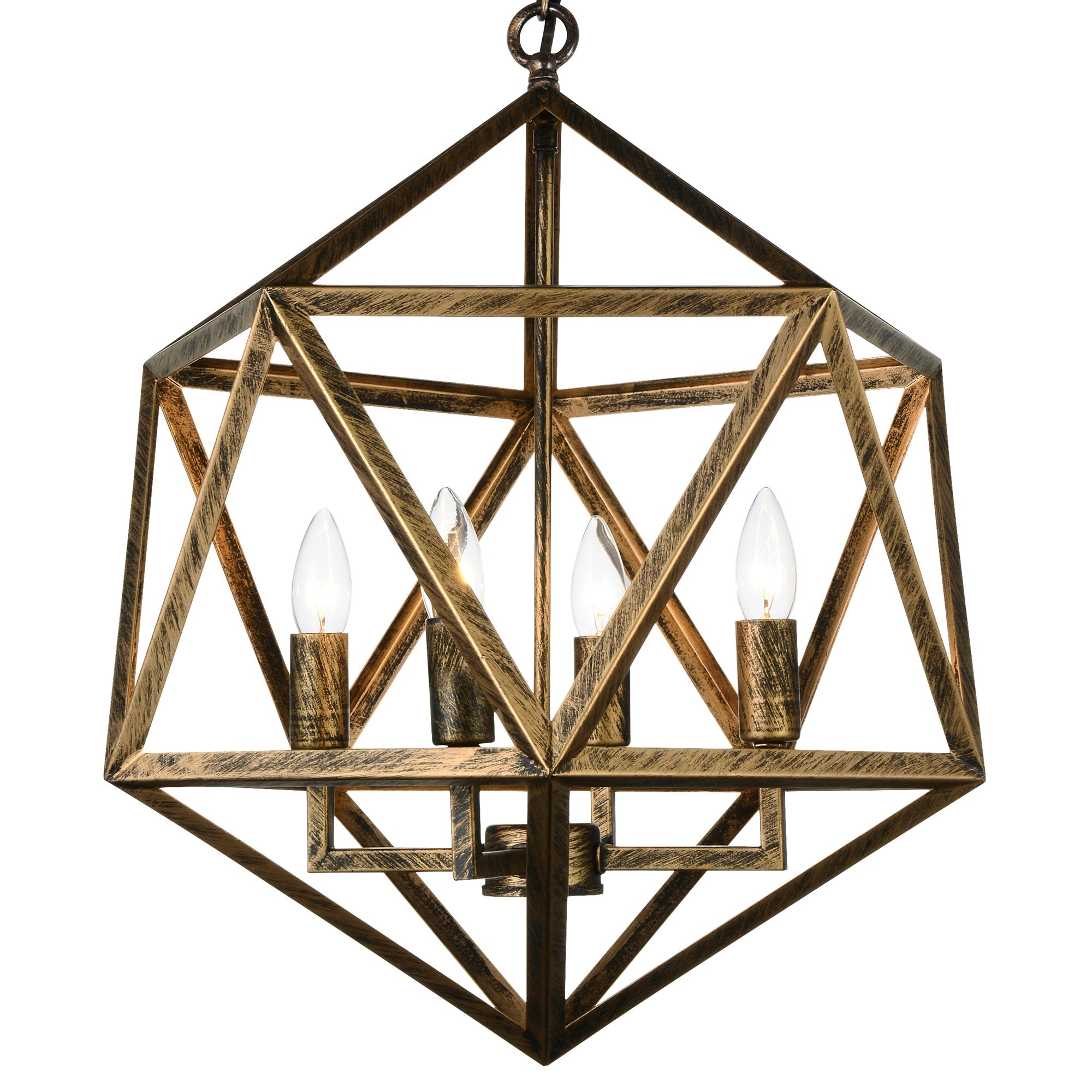 Amazon 4 Light Antique Forged Copper Pendant - CWI Lighting