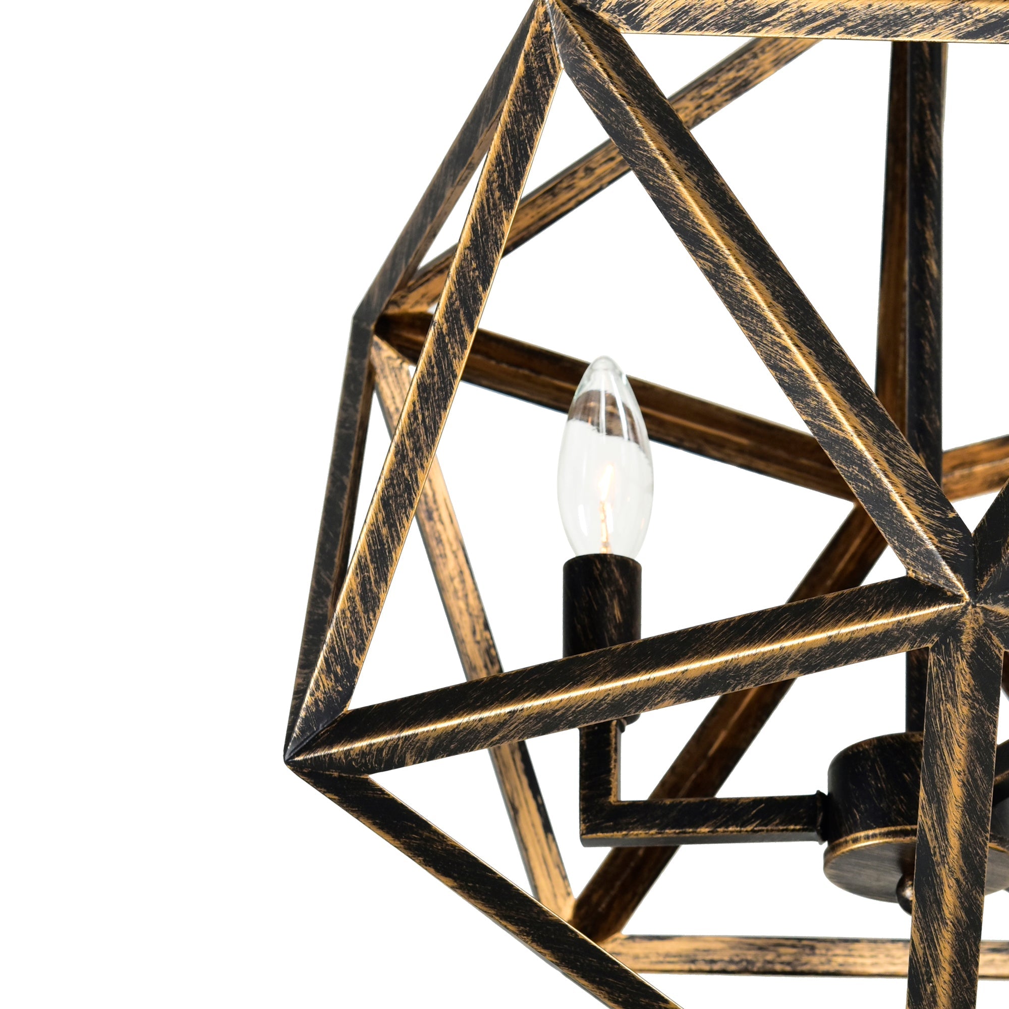 Amazon 4 Light Antique Forged Copper Pendant - CWI Lighting