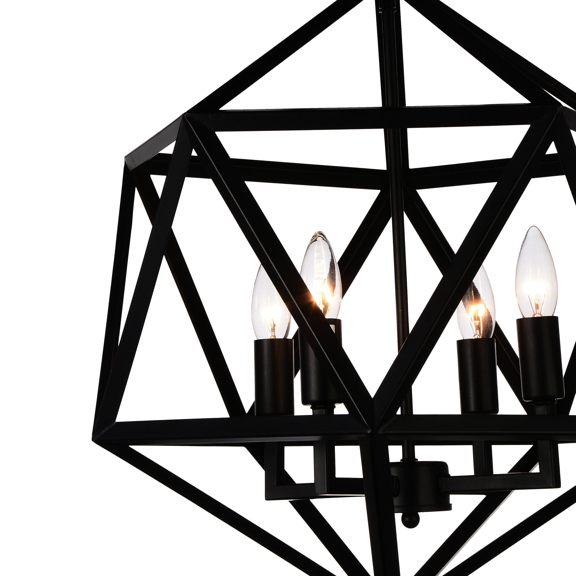 Amazon 4 Light Black Pendant - CWI Lighting