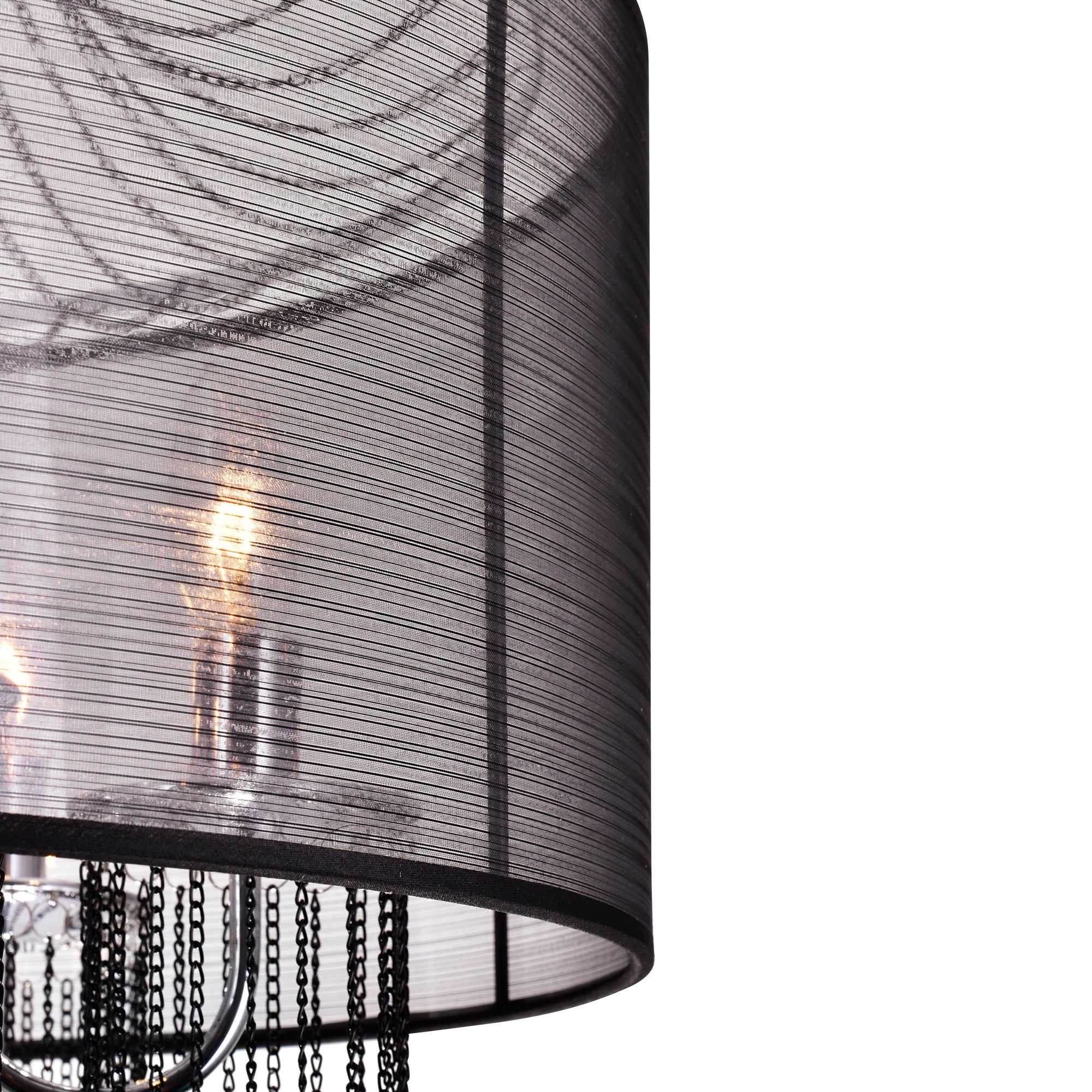 Amelia 6 Light Drum Shade Chandelier With Chrome Finish - CWI Lighting