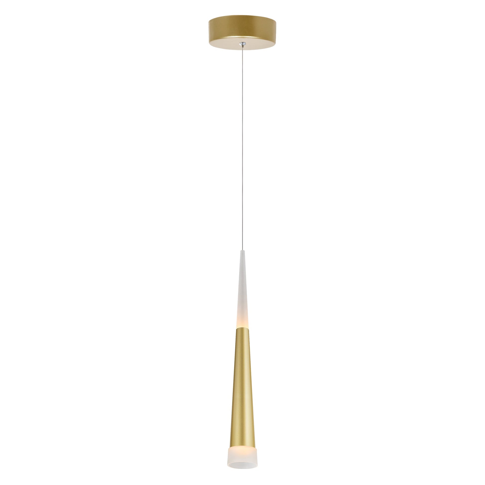 Andes Integrated LED Satin Down Mini Pendant - CWI Lighting