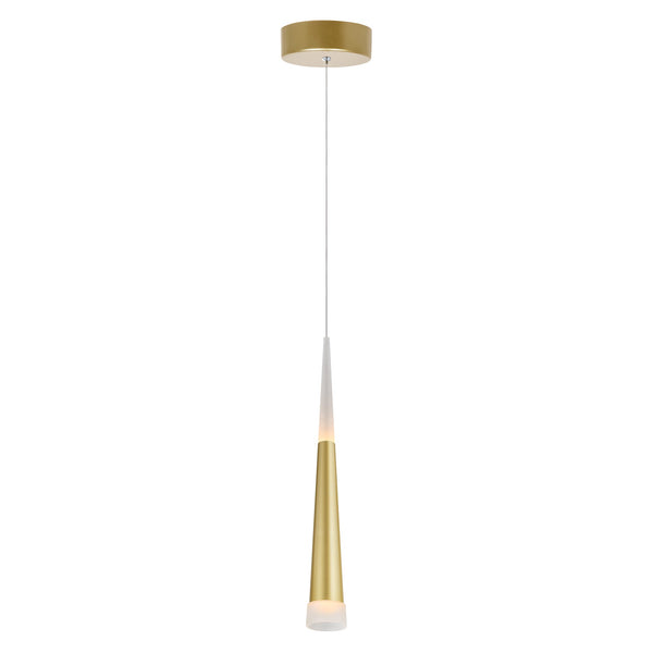 Andes Integrated LED Satin Down Mini Pendant - CWI Lighting