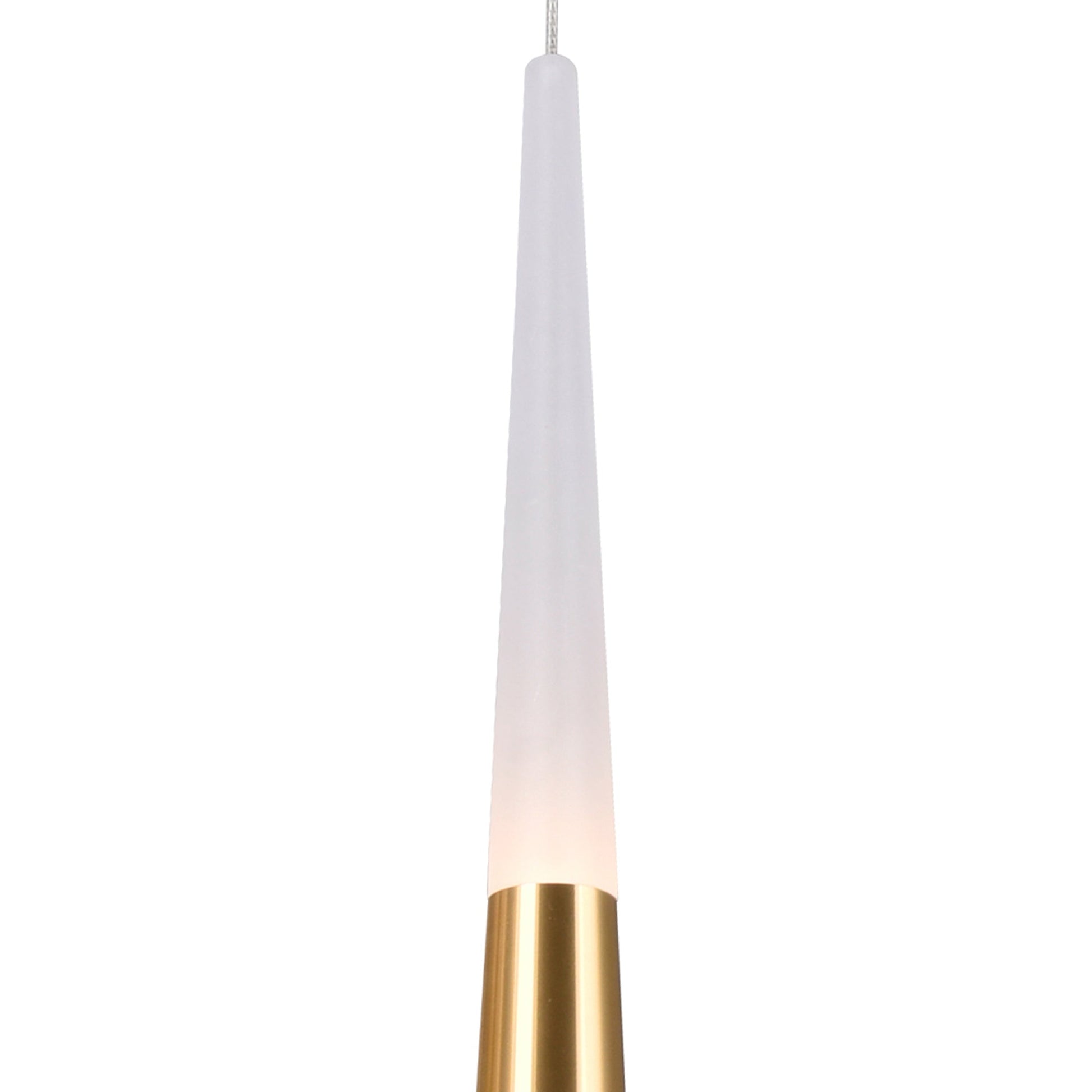 Andes Integrated LED Satin Down Mini Pendant - CWI Lighting