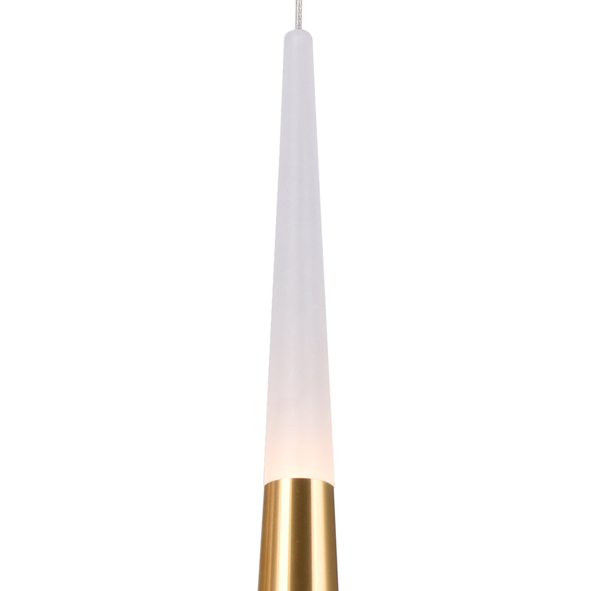 Andes Integrated LED Satin Down Mini Pendant - CWI Lighting