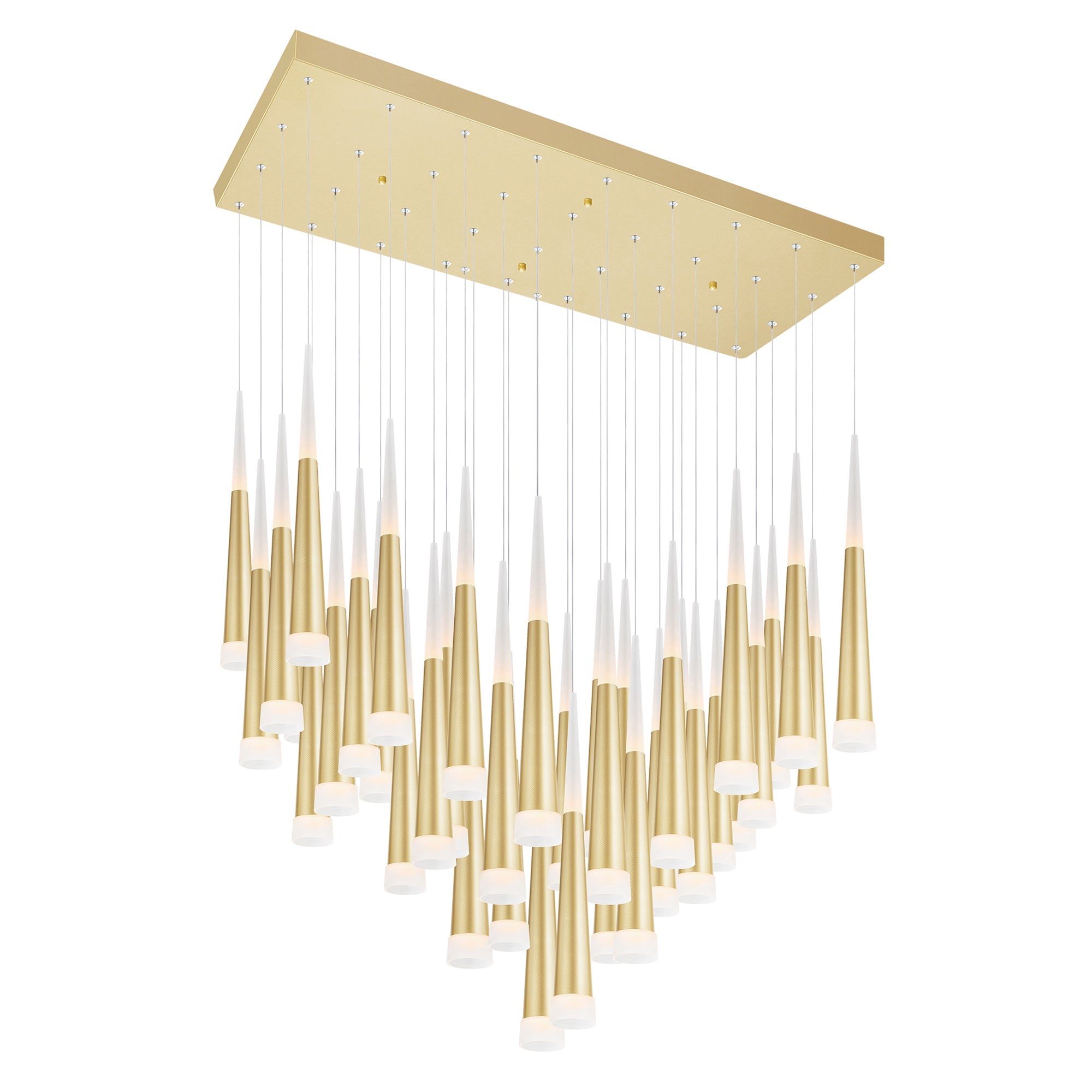 Andes LED Multi Light Pendant With Satin Gold Finish - CWI Lighting