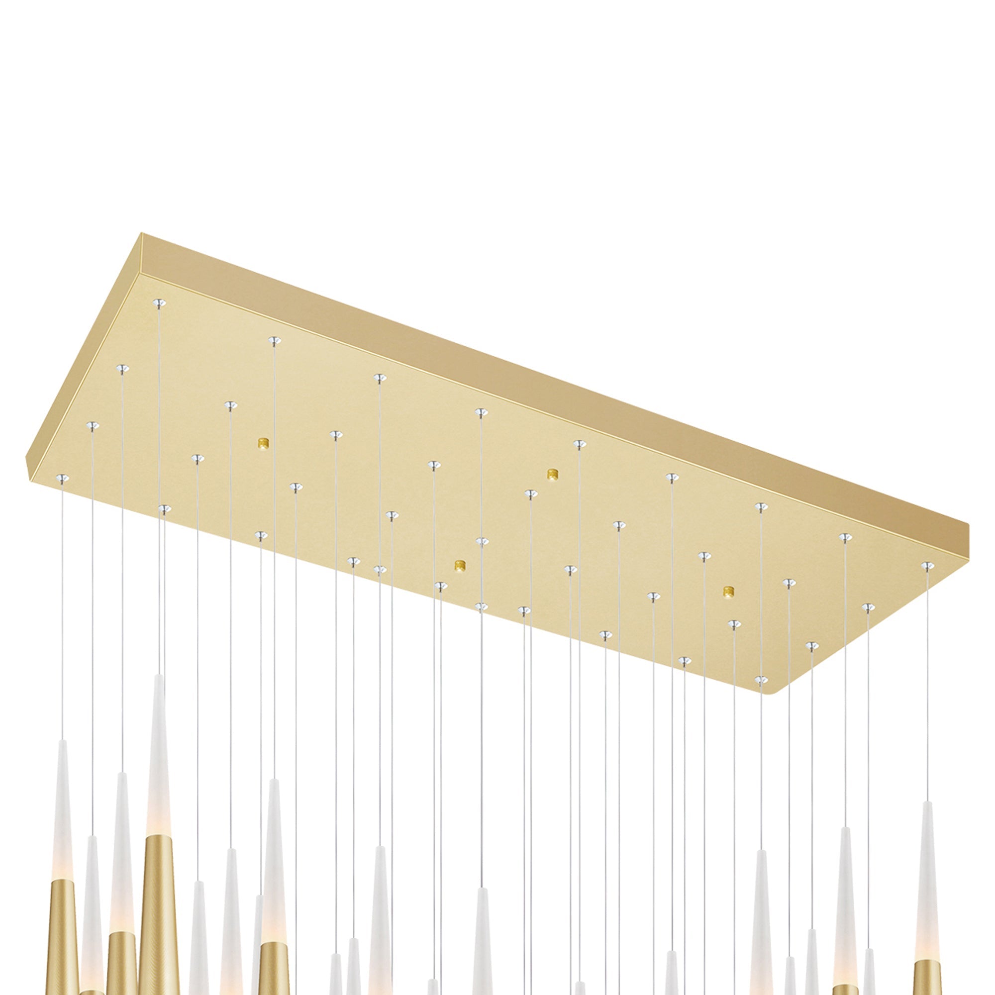 Andes LED Multi Light Pendant With Satin Gold Finish - CWI Lighting