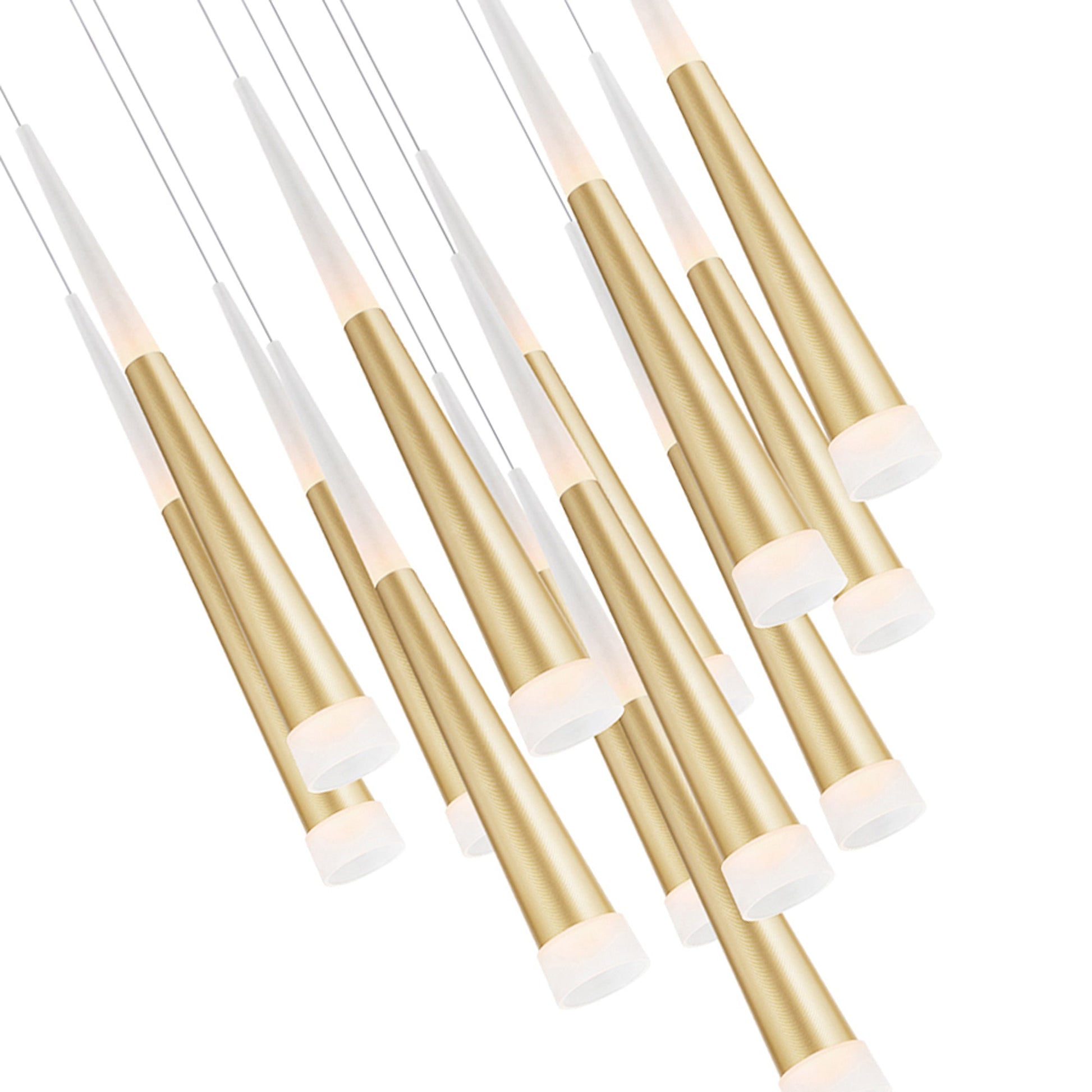 Andes LED Multi Light Pendant With Satin Gold Finish - CWI Lighting