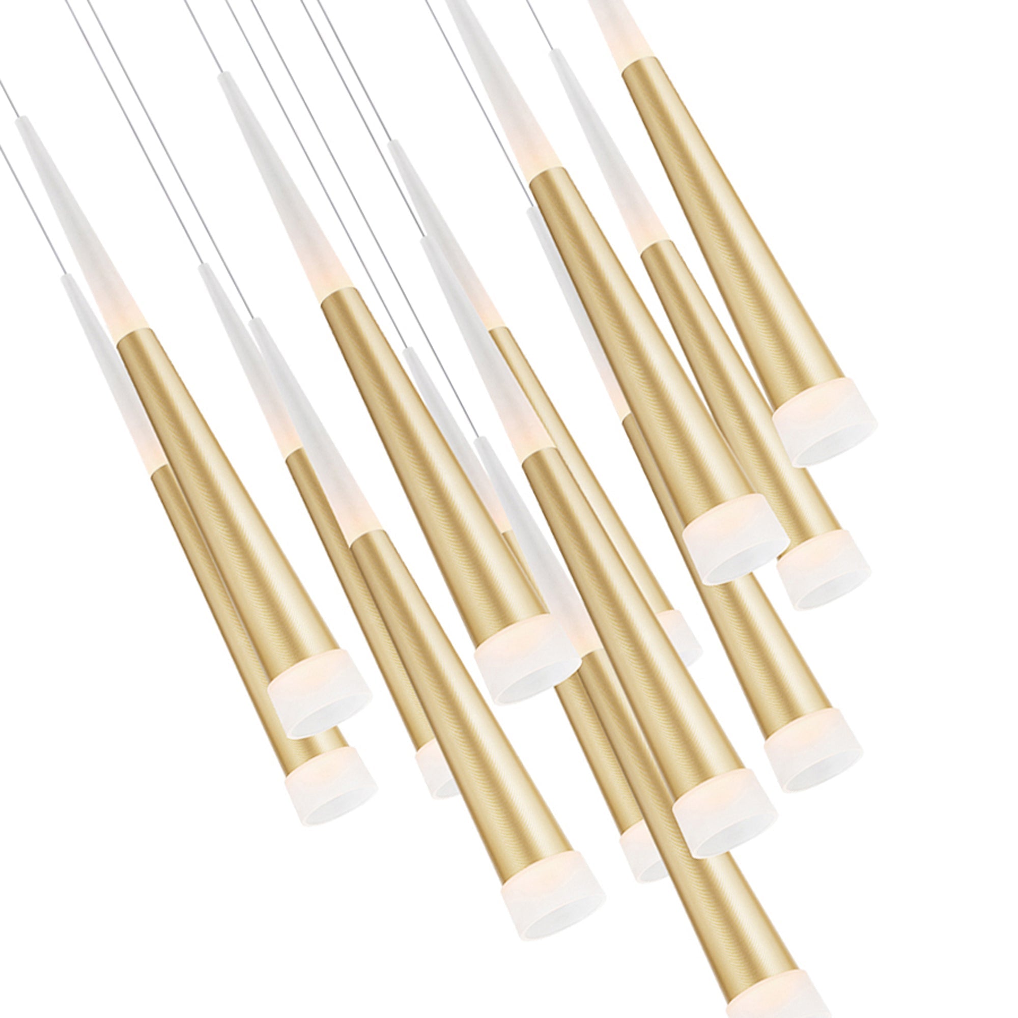 Andes LED Multi Light Pendant With Satin Gold Finish - CWI Lighting