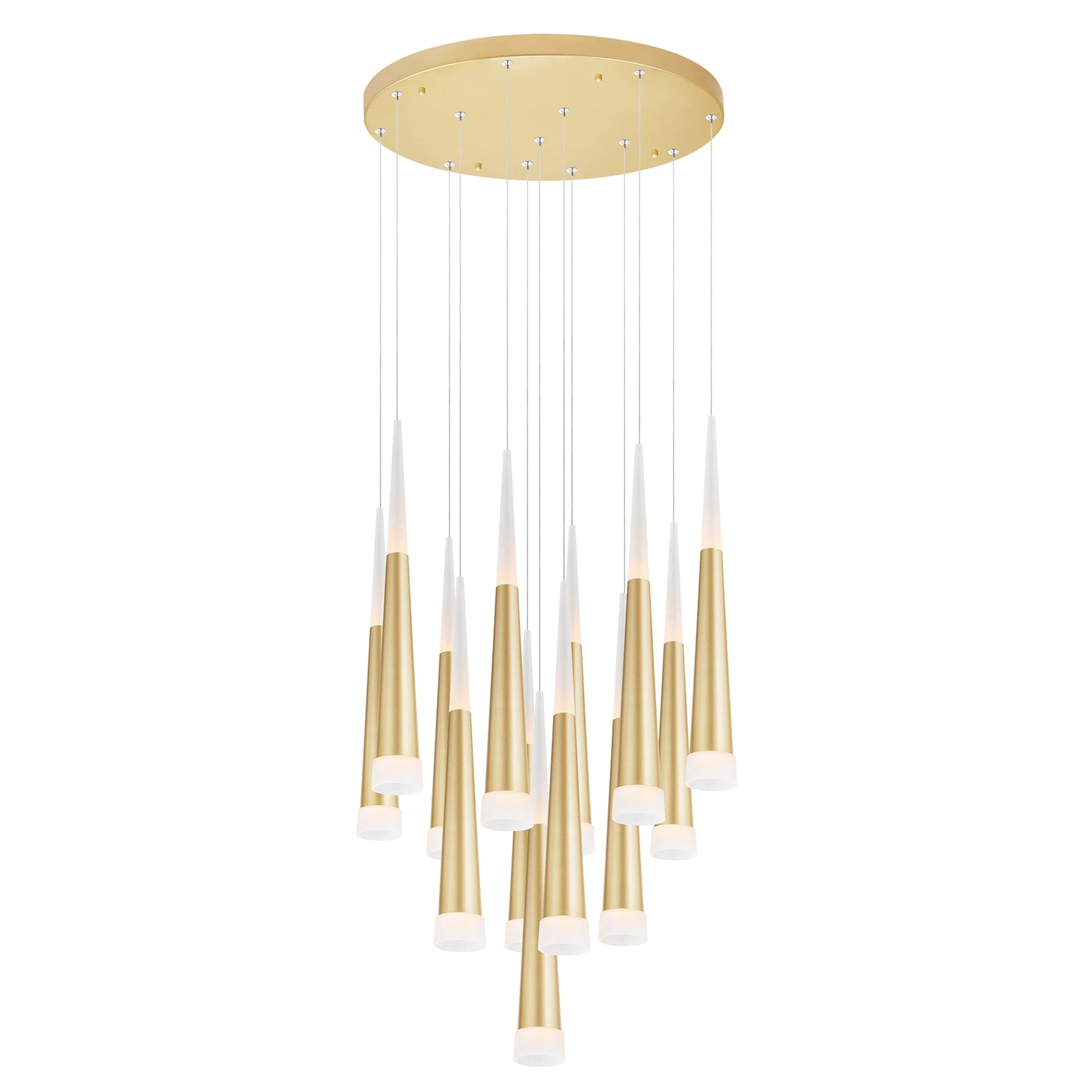 Andes LED Multi Light Pendant With Satin Gold Finish – CWI