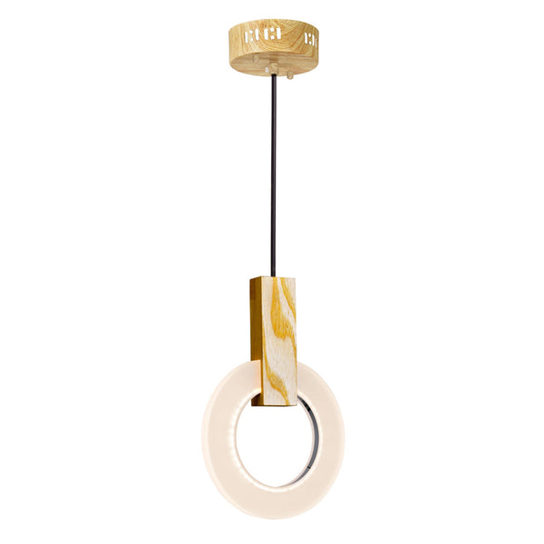 Anello LED Mini Pendant With White Oak Finish - CWI Lighting
