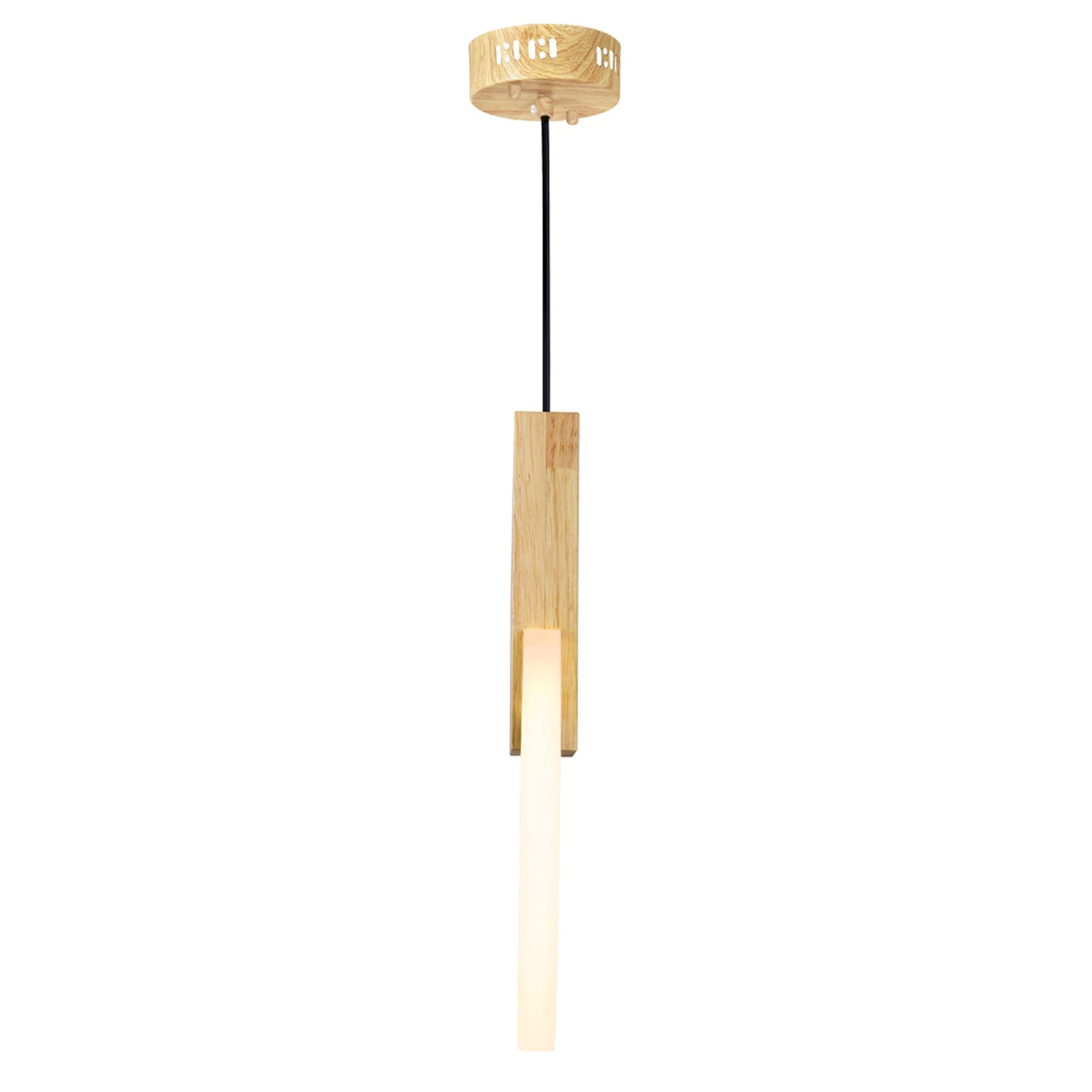Anello LED Mini Pendant With White Oak Finish - CWI Lighting