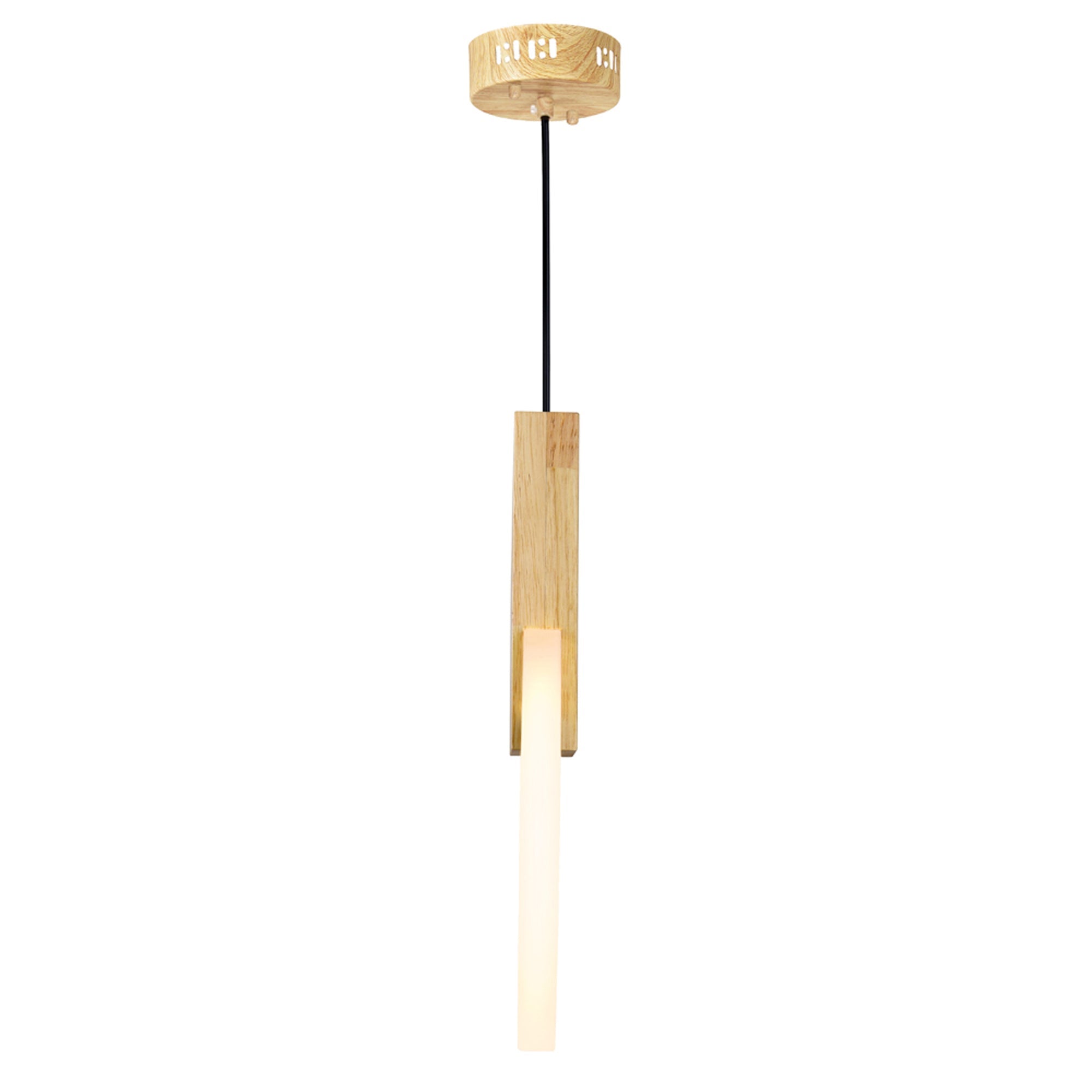 Anello LED Mini Pendant With White Oak Finish - CWI Lighting