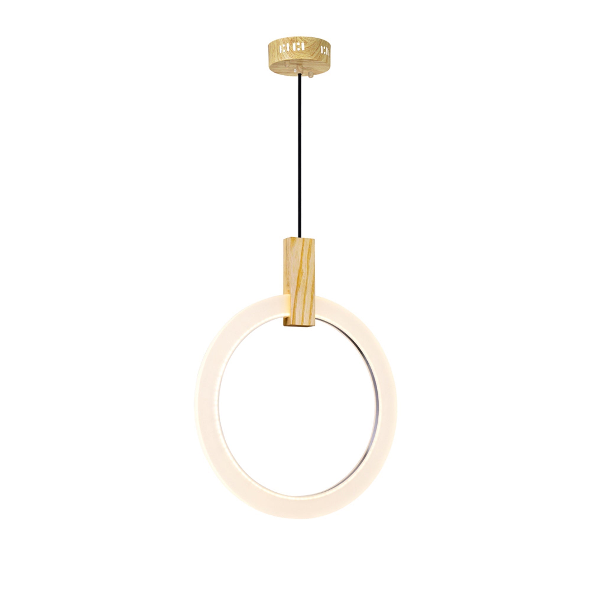 Anello LED Pendant With White Oak Finish - CWI Lighting