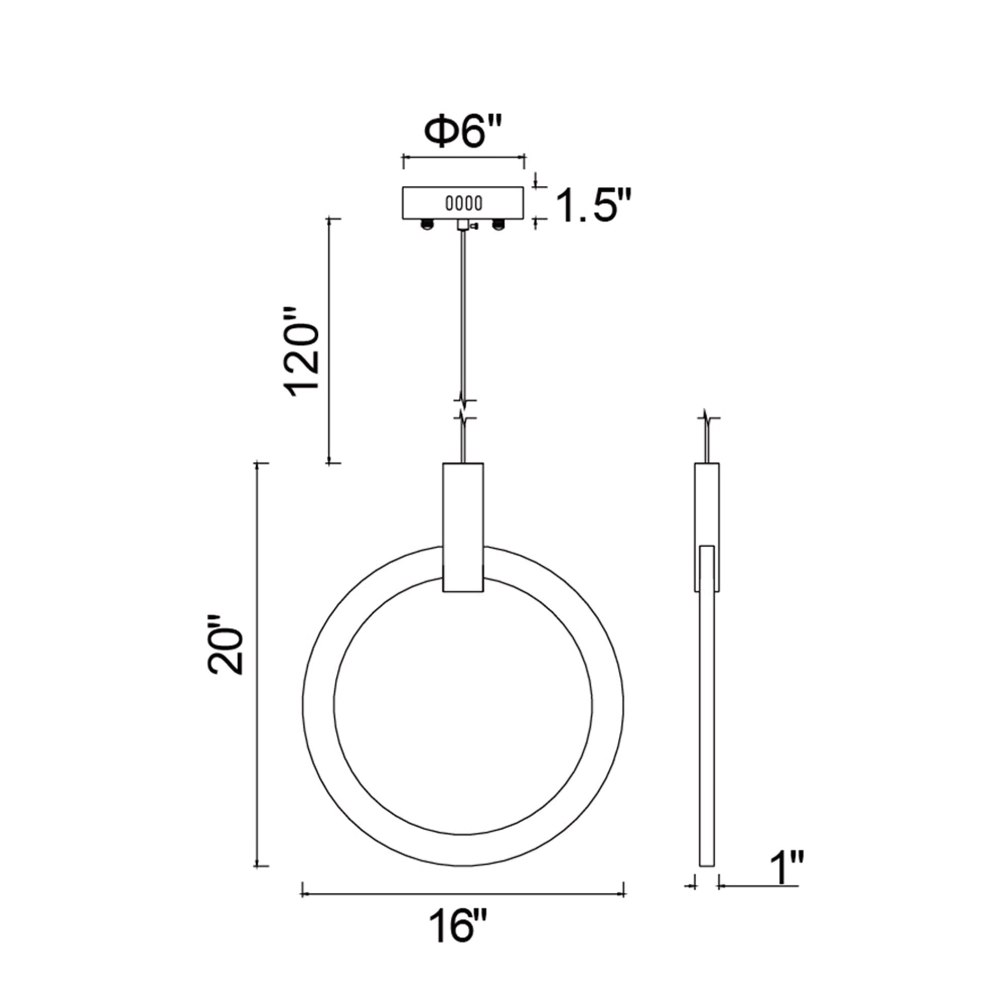 Anello LED Pendant With White Oak Finish - CWI Lighting