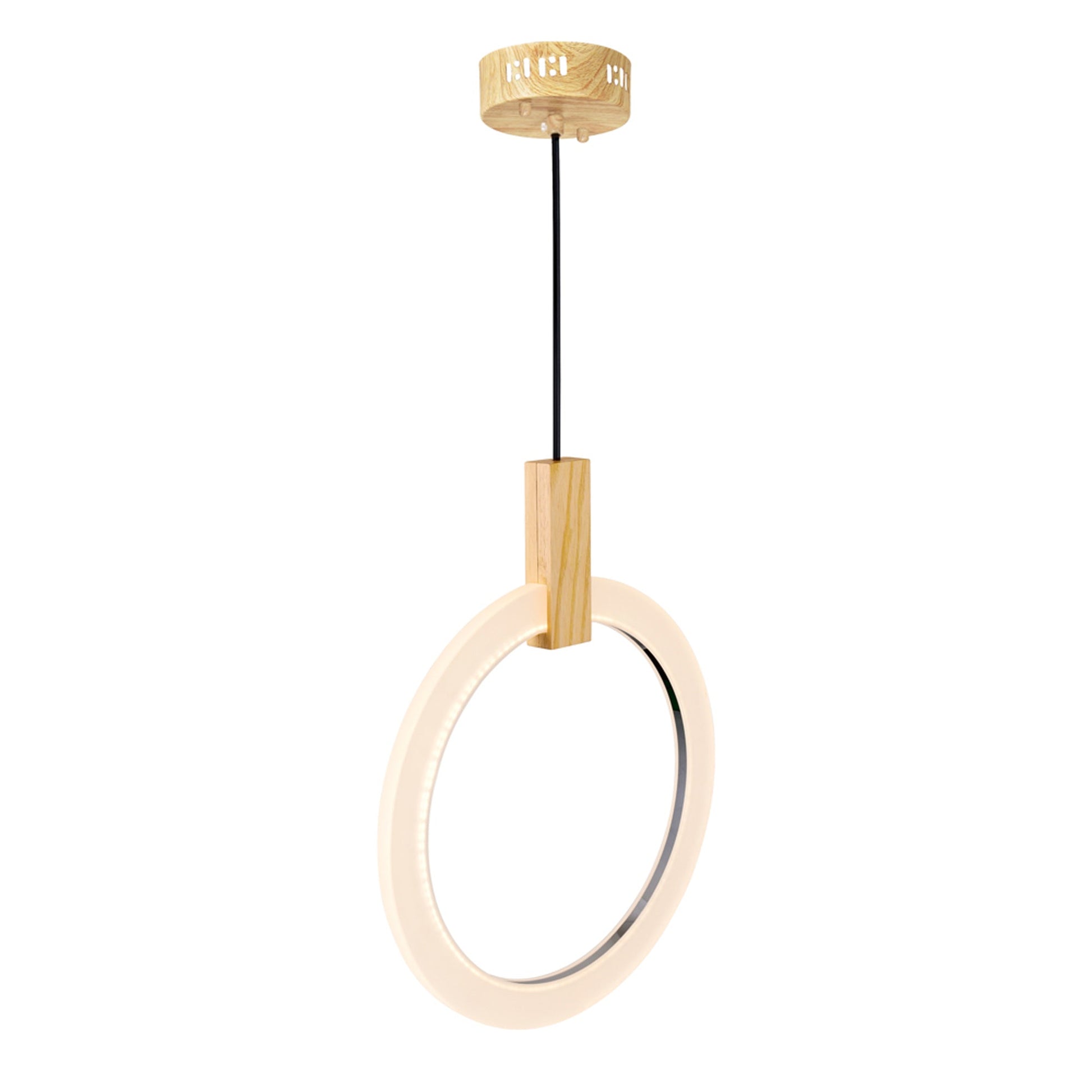 Anello LED Pendant With White Oak Finish - CWI Lighting