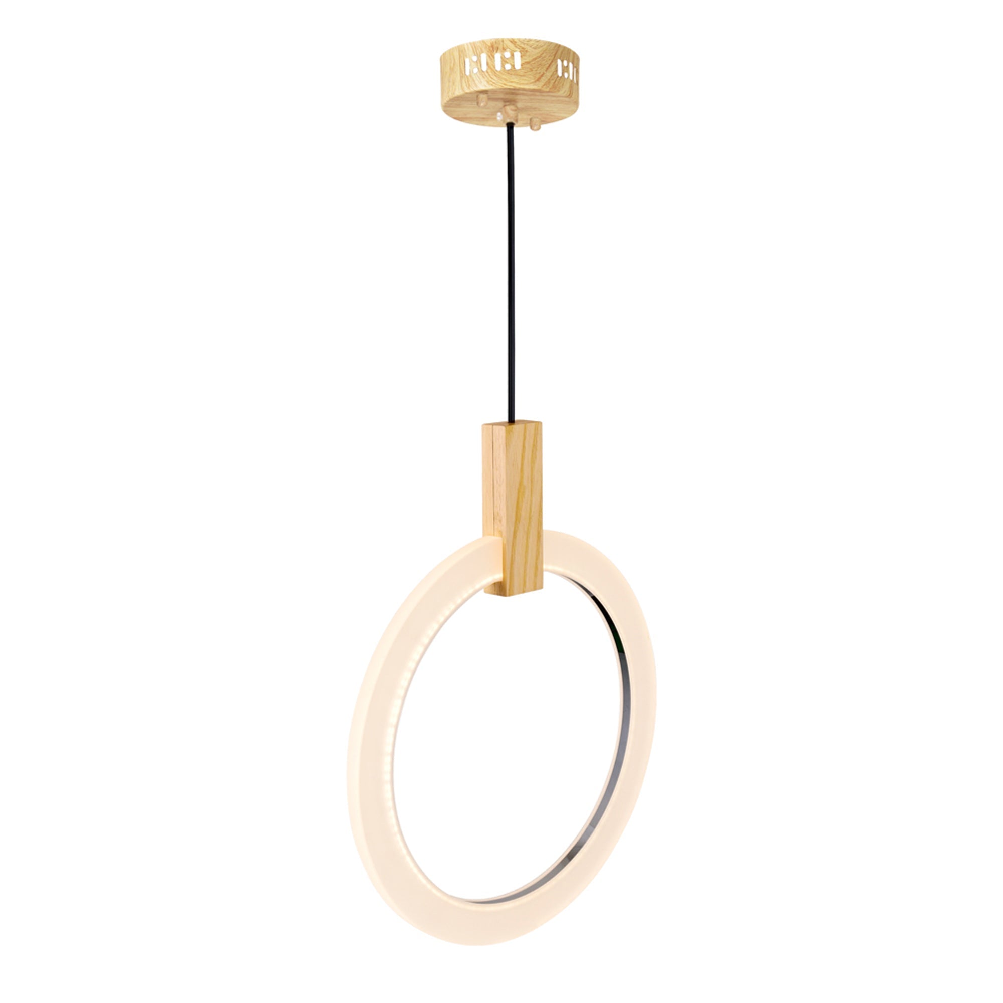 Anello LED Pendant With White Oak Finish - CWI Lighting