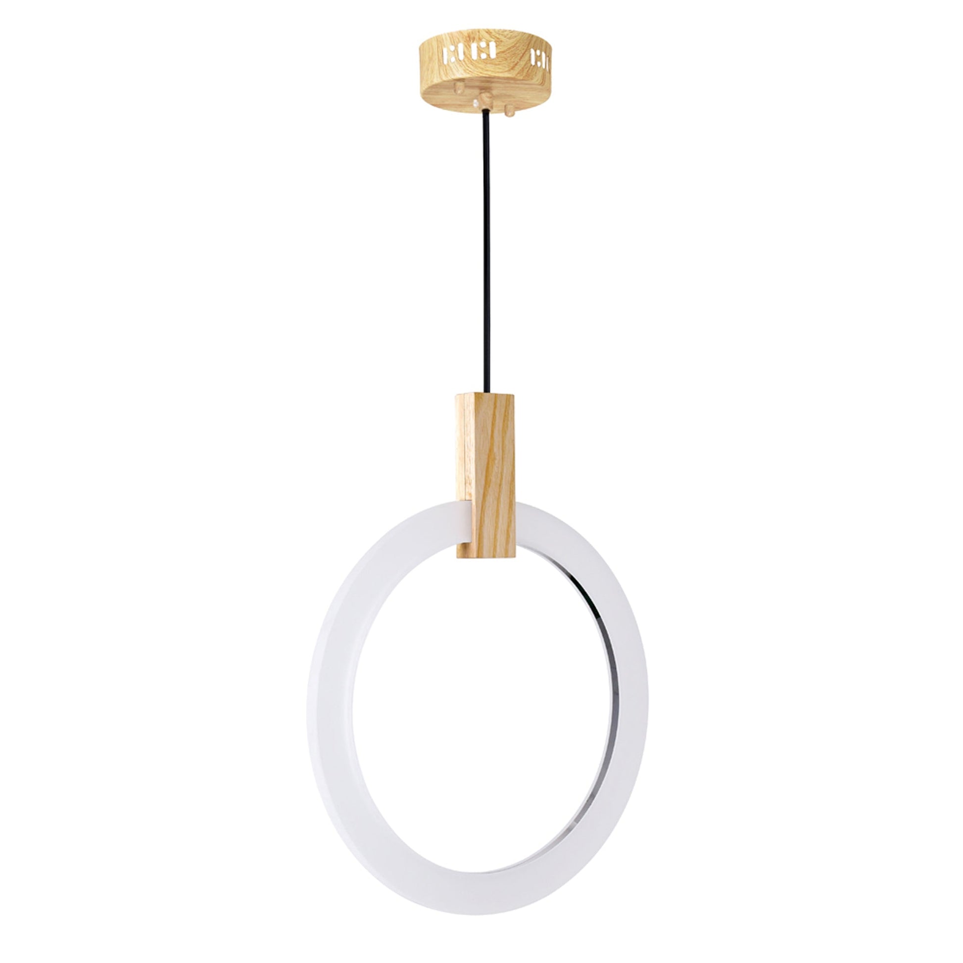 Anello LED Pendant With White Oak Finish - CWI Lighting
