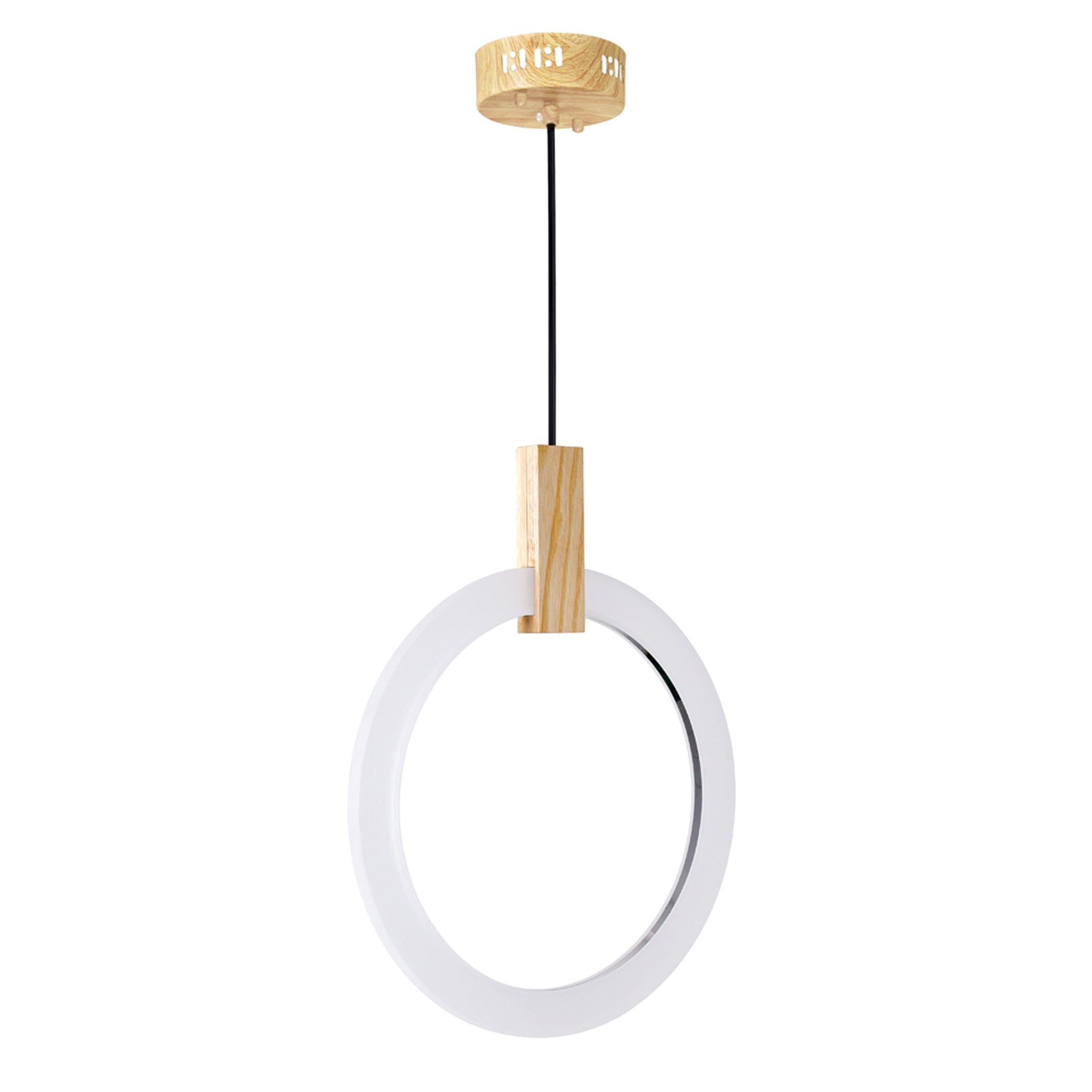 Anello LED Pendant With White Oak Finish - CWI Lighting